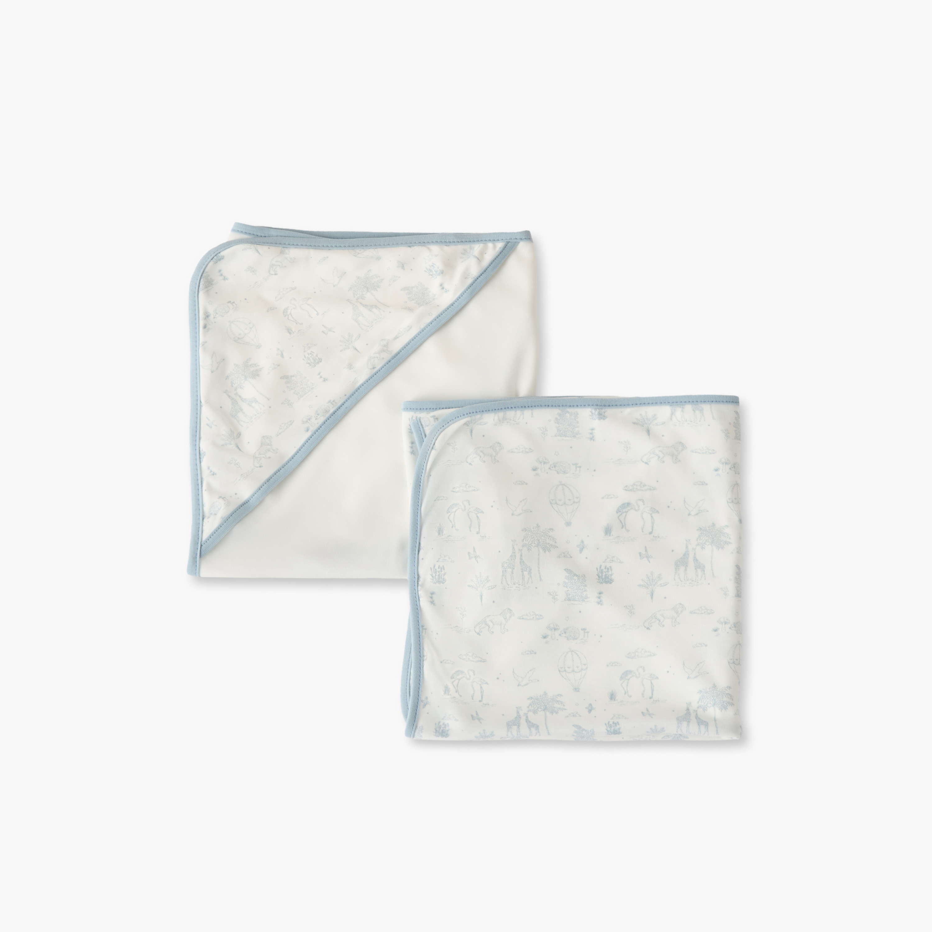 Giggles Bamboo Safari Print Receiving Blanket - Pack of 2-baby-nursery-blanketsandswaddles-receivingblankets-image-3