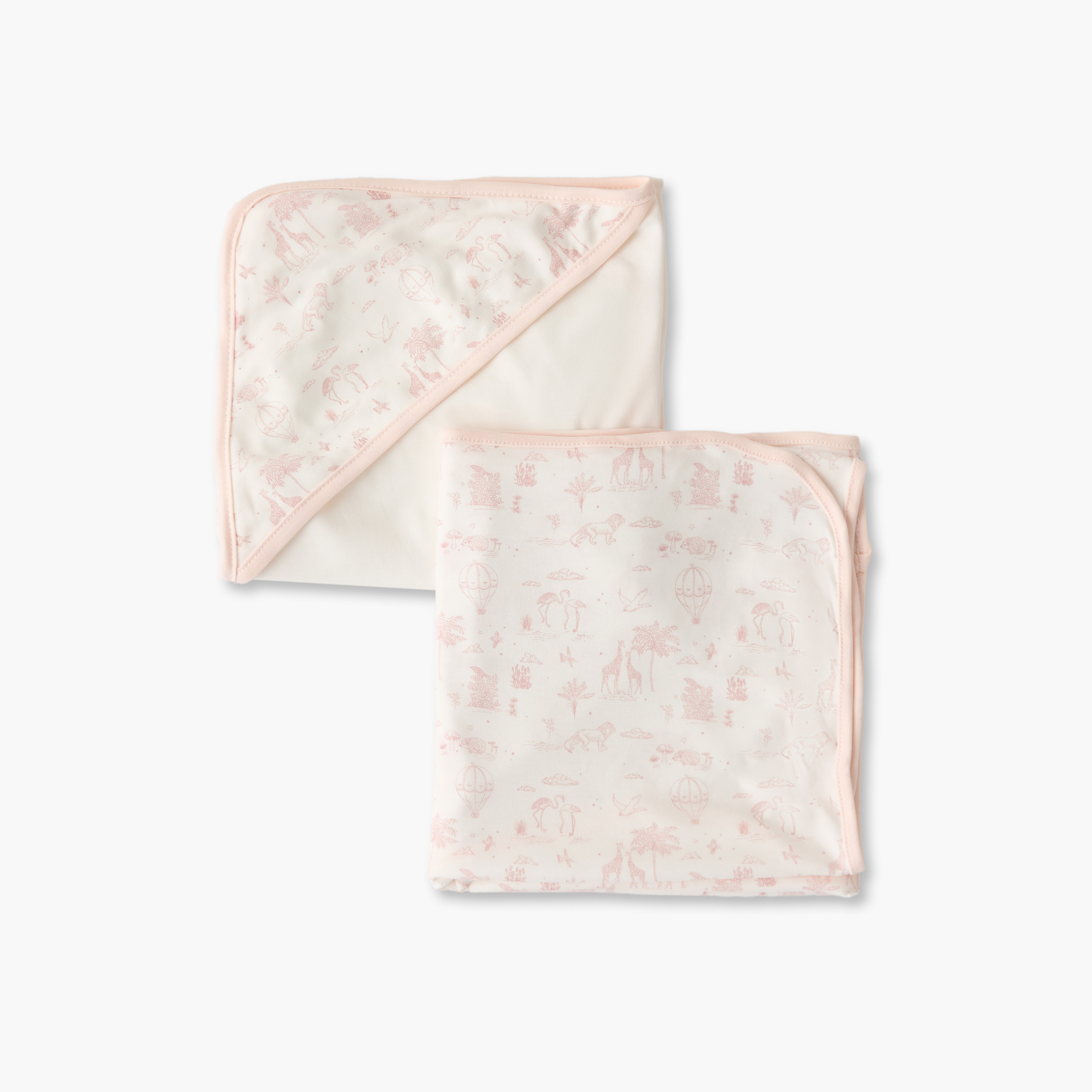 Giggles Bamboo Safari Print Receiving Blanket - Pack of 2-baby-nursery-blanketsandswaddles-receivingblankets-image-3