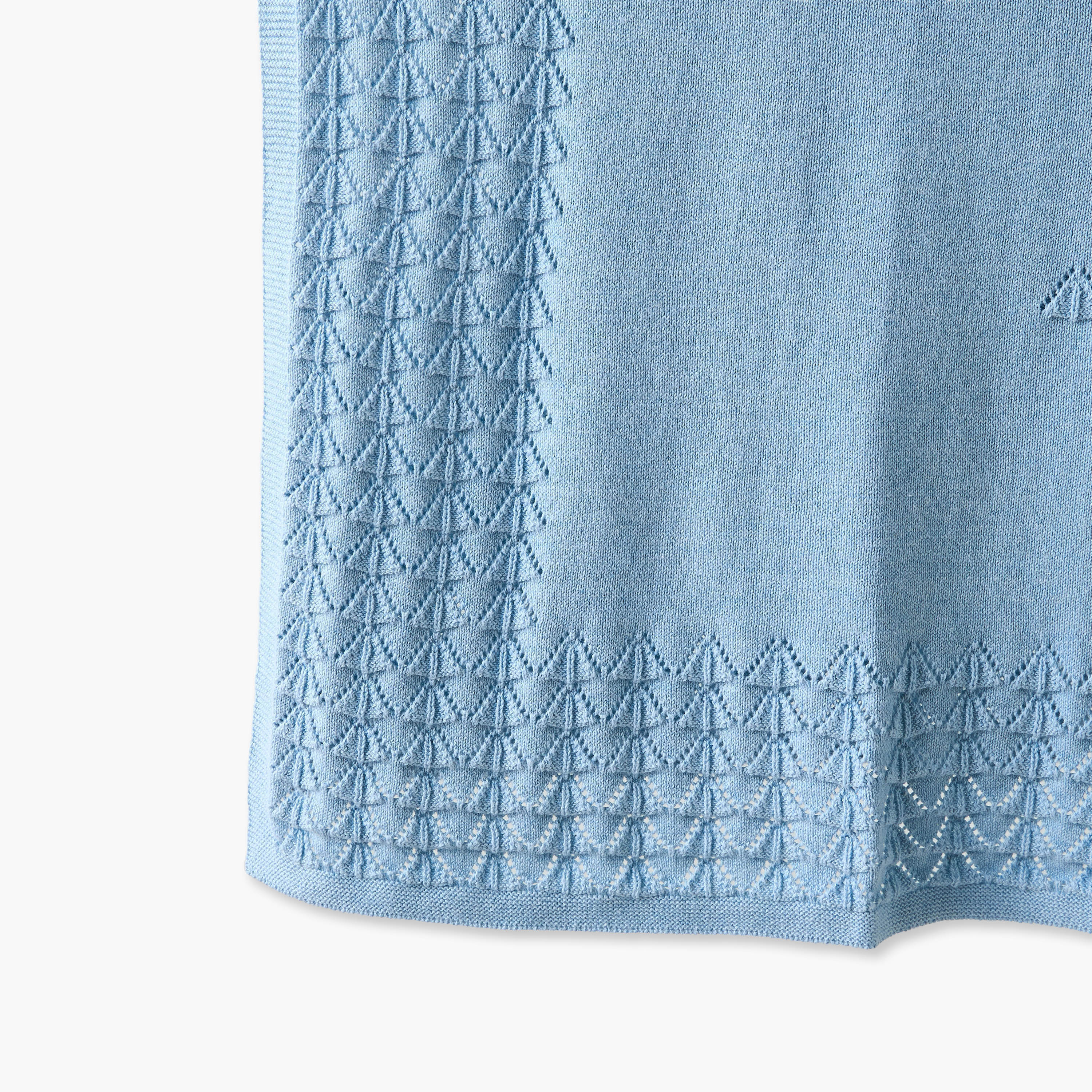بطانية قطن بتفاصيل دانتيل من جيجلز - 80x100 سم-baby-nursery-blanketsandswaddles-receivingblankets-image-5