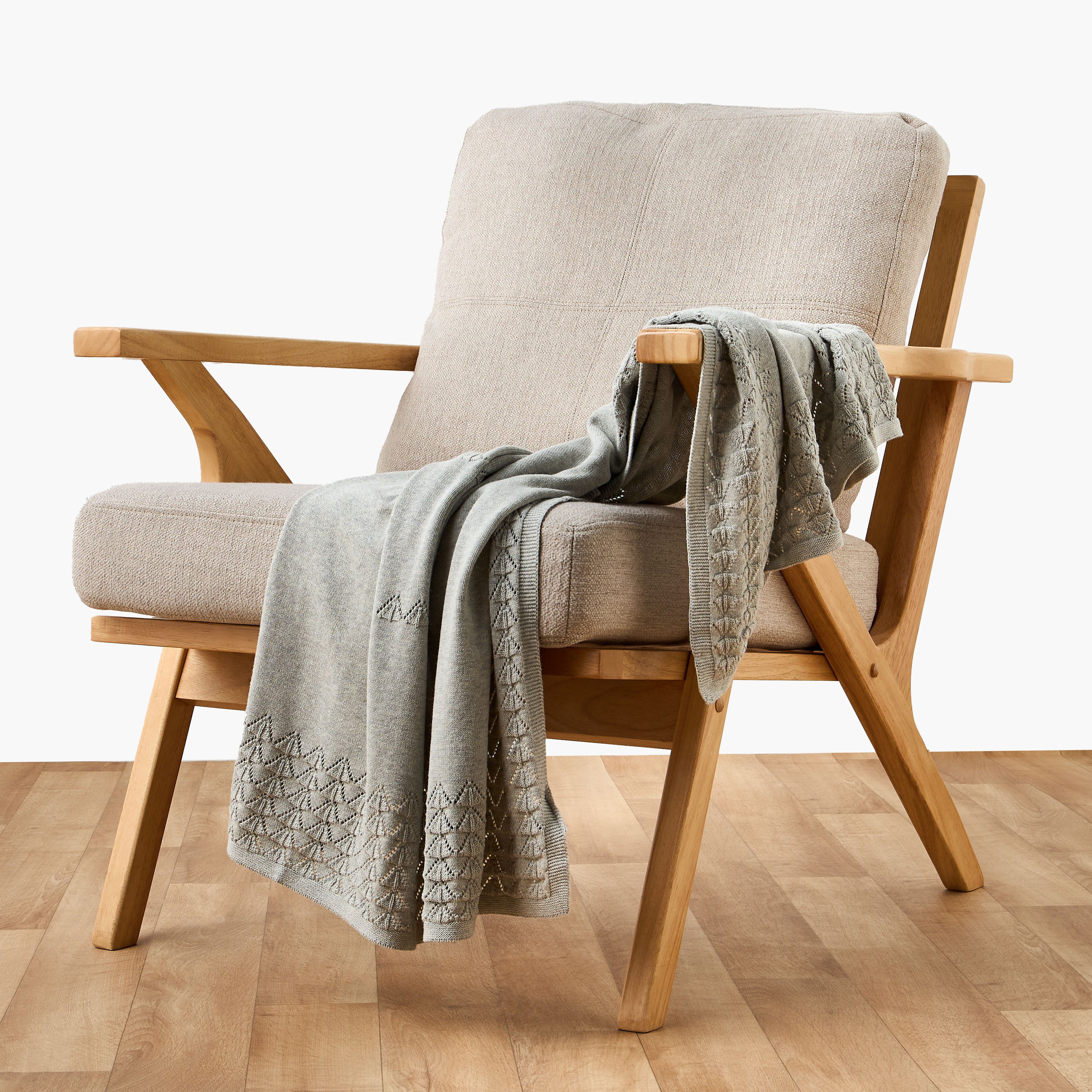 بطانية قطن بتفاصيل دانتيل من جيجلز - 80x100 سم-baby-nursery-blanketsandswaddles-receivingblankets-image-2