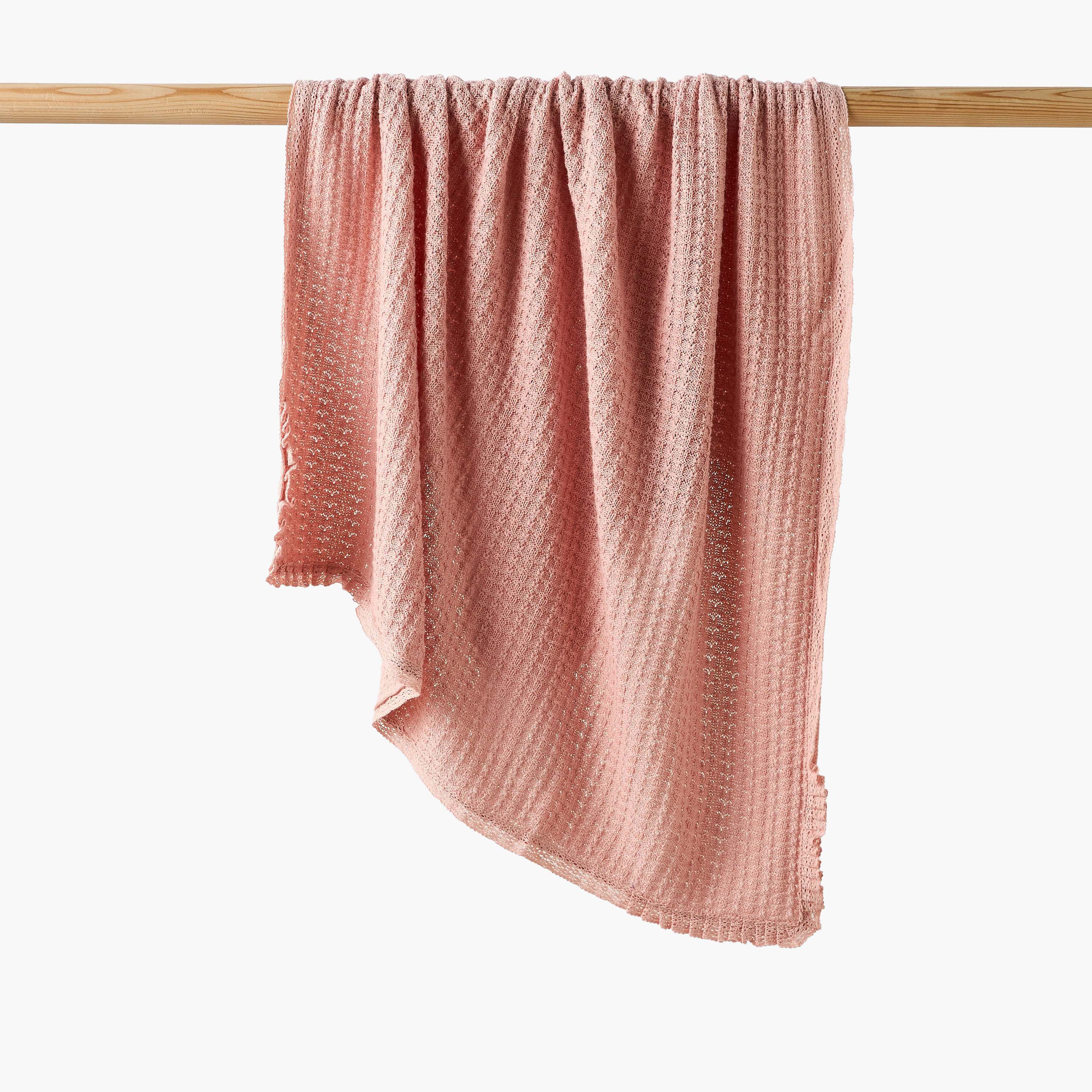 بطانية قطن بتفاصيل دانتيل من جيجلز - 80x100 سم-baby-nursery-blanketsandswaddles-receivingblankets-image-1