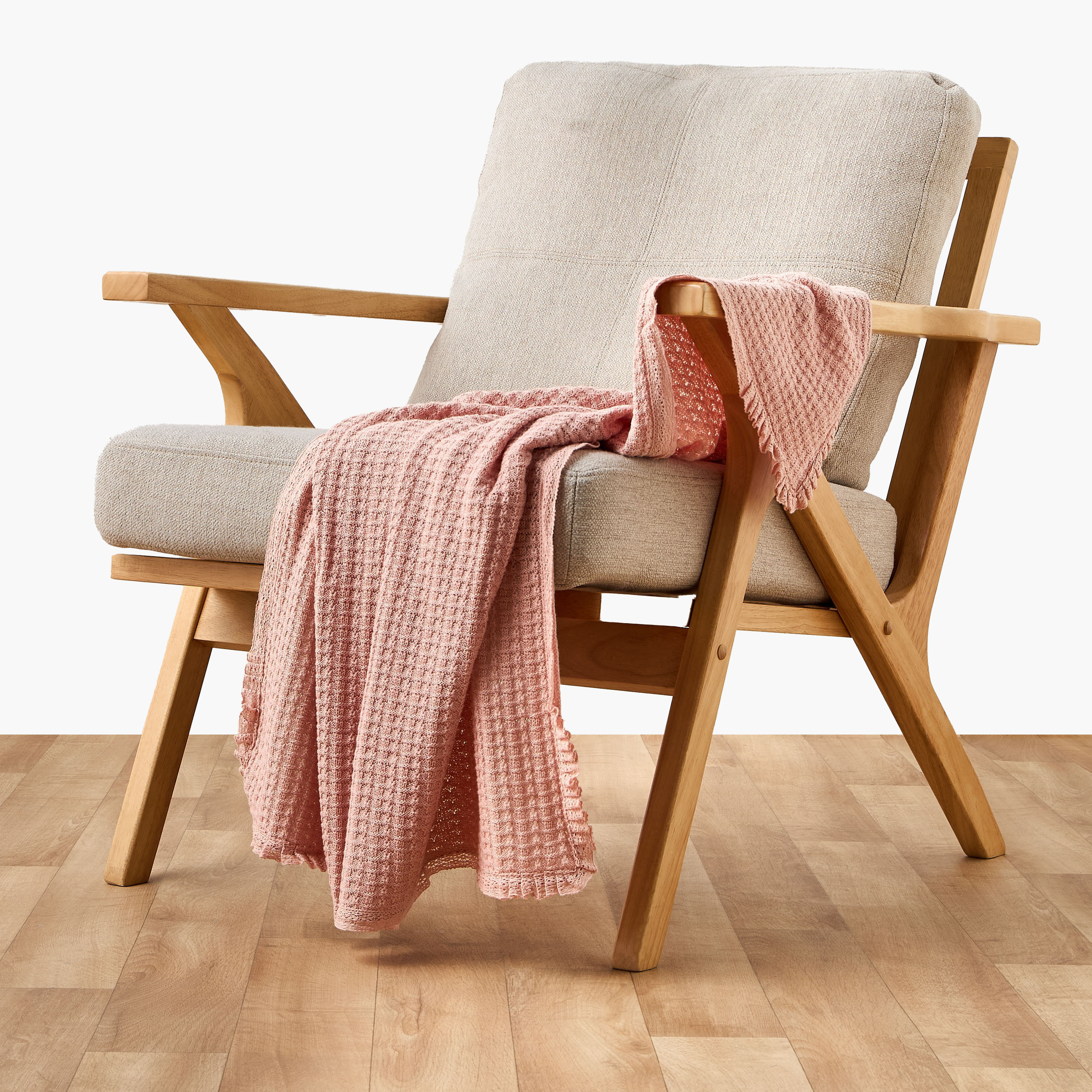 بطانية قطن بتفاصيل دانتيل من جيجلز - 80x100 سم-baby-nursery-blanketsandswaddles-receivingblankets-image-2