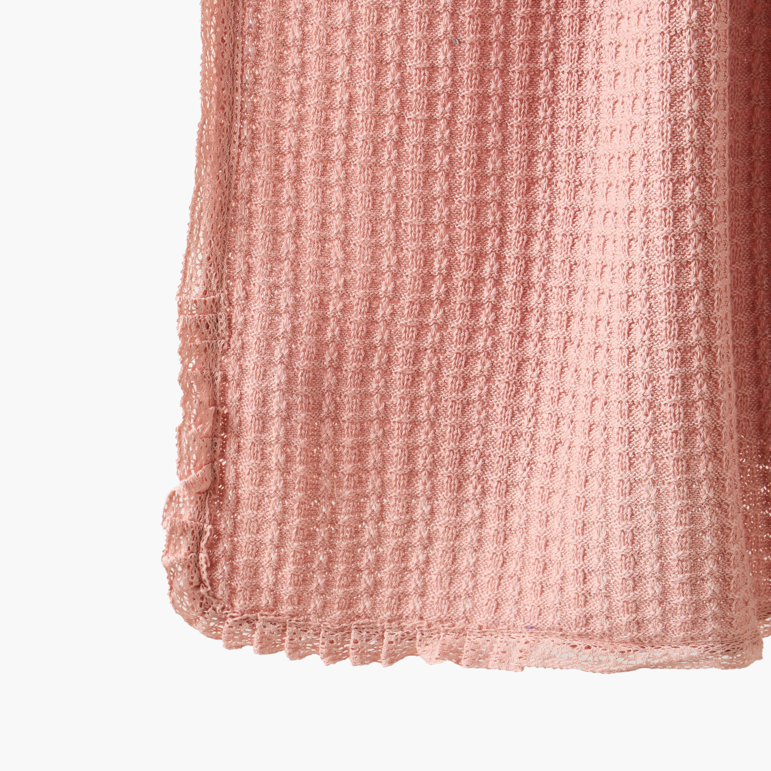 بطانية قطن بتفاصيل دانتيل من جيجلز - 80x100 سم-baby-nursery-blanketsandswaddles-receivingblankets-image-4