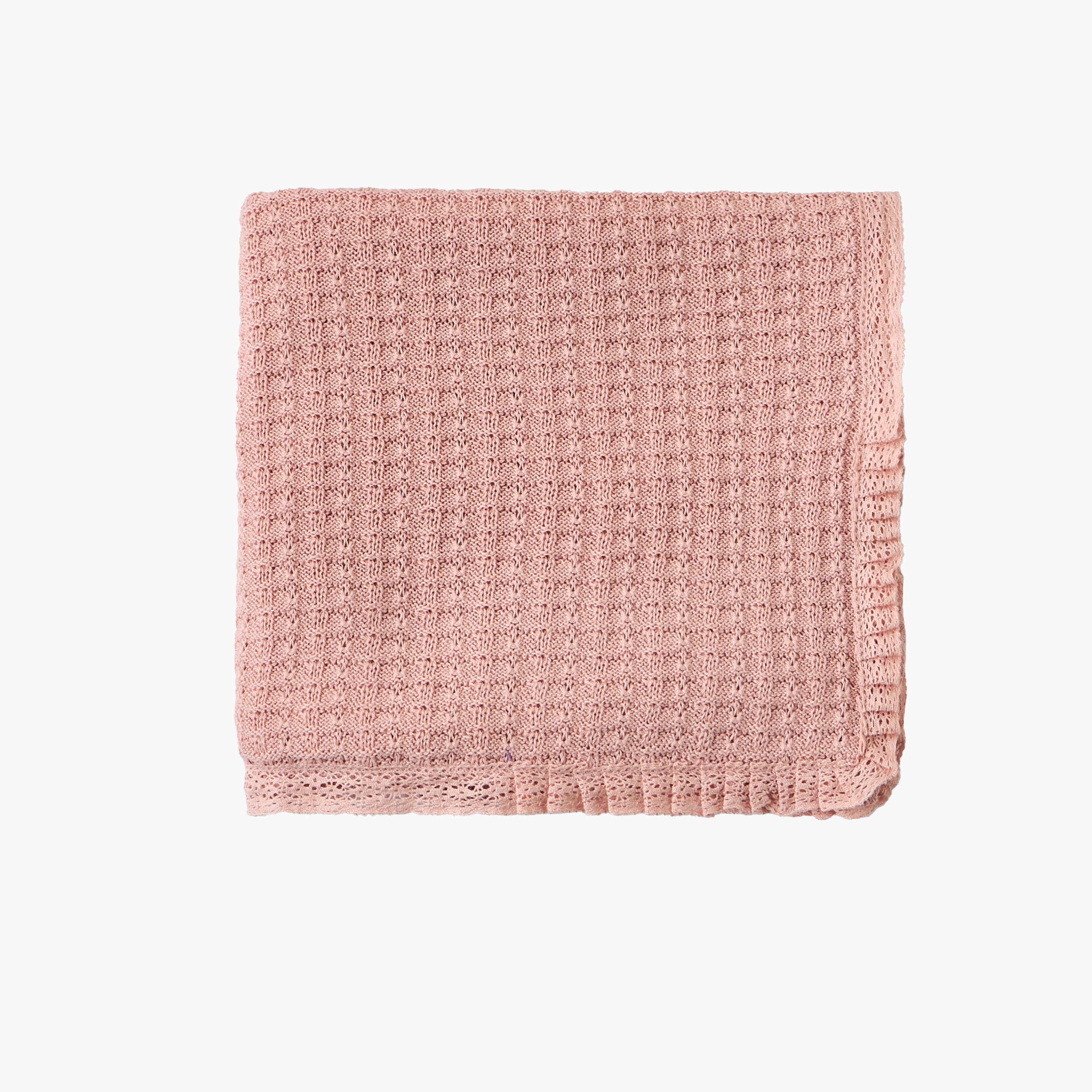 بطانية قطن بتفاصيل دانتيل من جيجلز - 80x100 سم-baby-nursery-blanketsandswaddles-receivingblankets-image-5