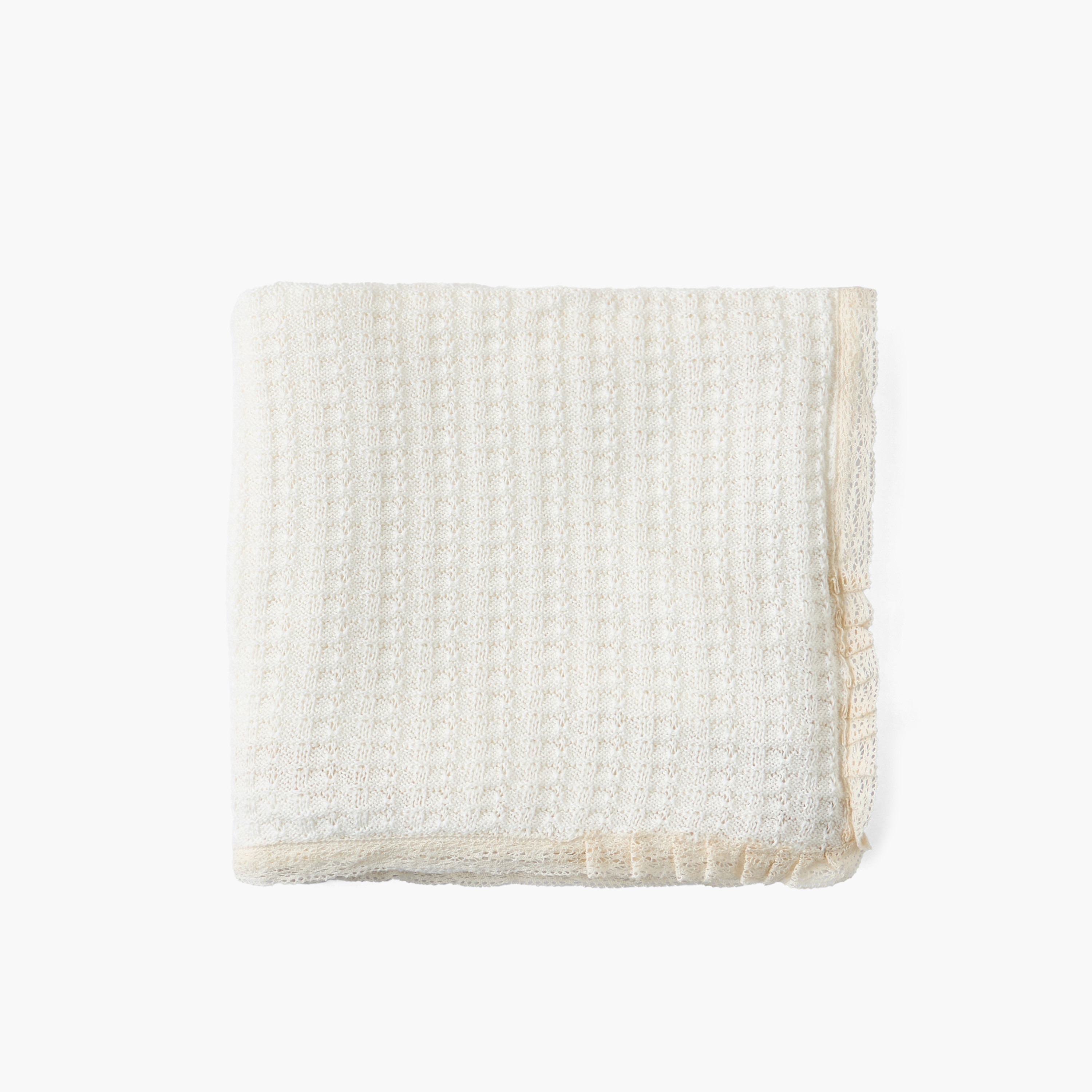 Giggles Cotton Lace Trim Blanket - 80x100 cm-baby-nursery-blanketsandswaddles-receivingblankets-image-3