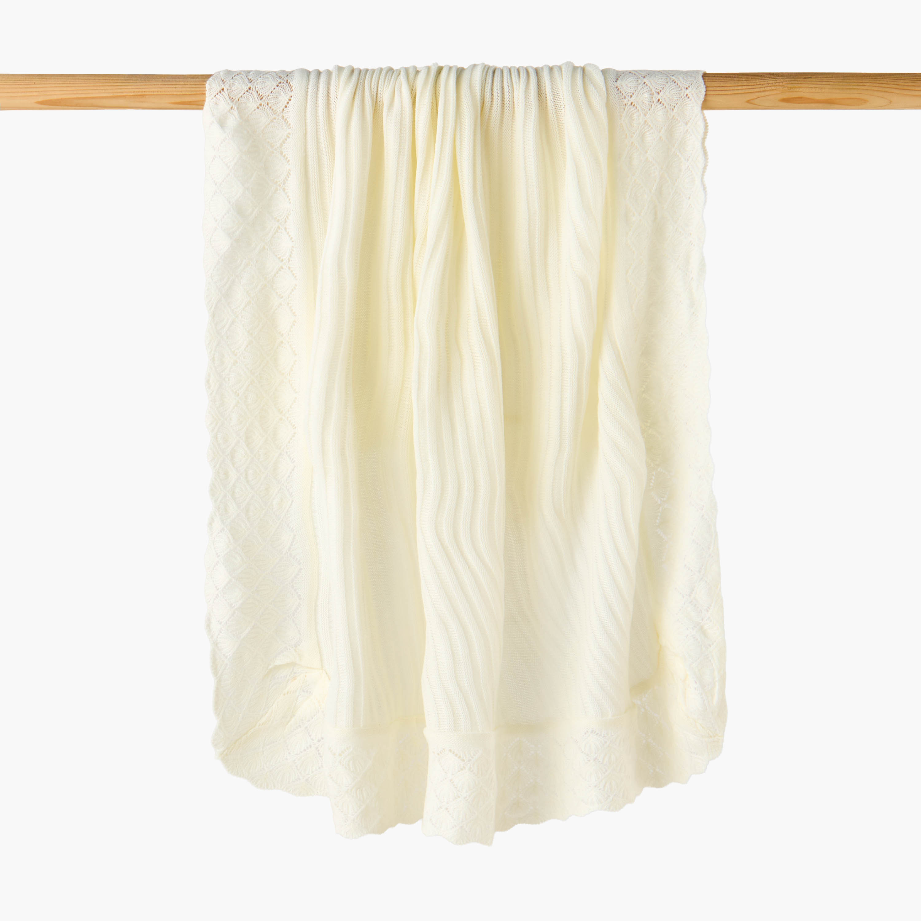 Giggles Acrylic Lace Trim Blanket - 100x100 cm-baby-nursery-blanketsandswaddles-receivingblankets-image-1