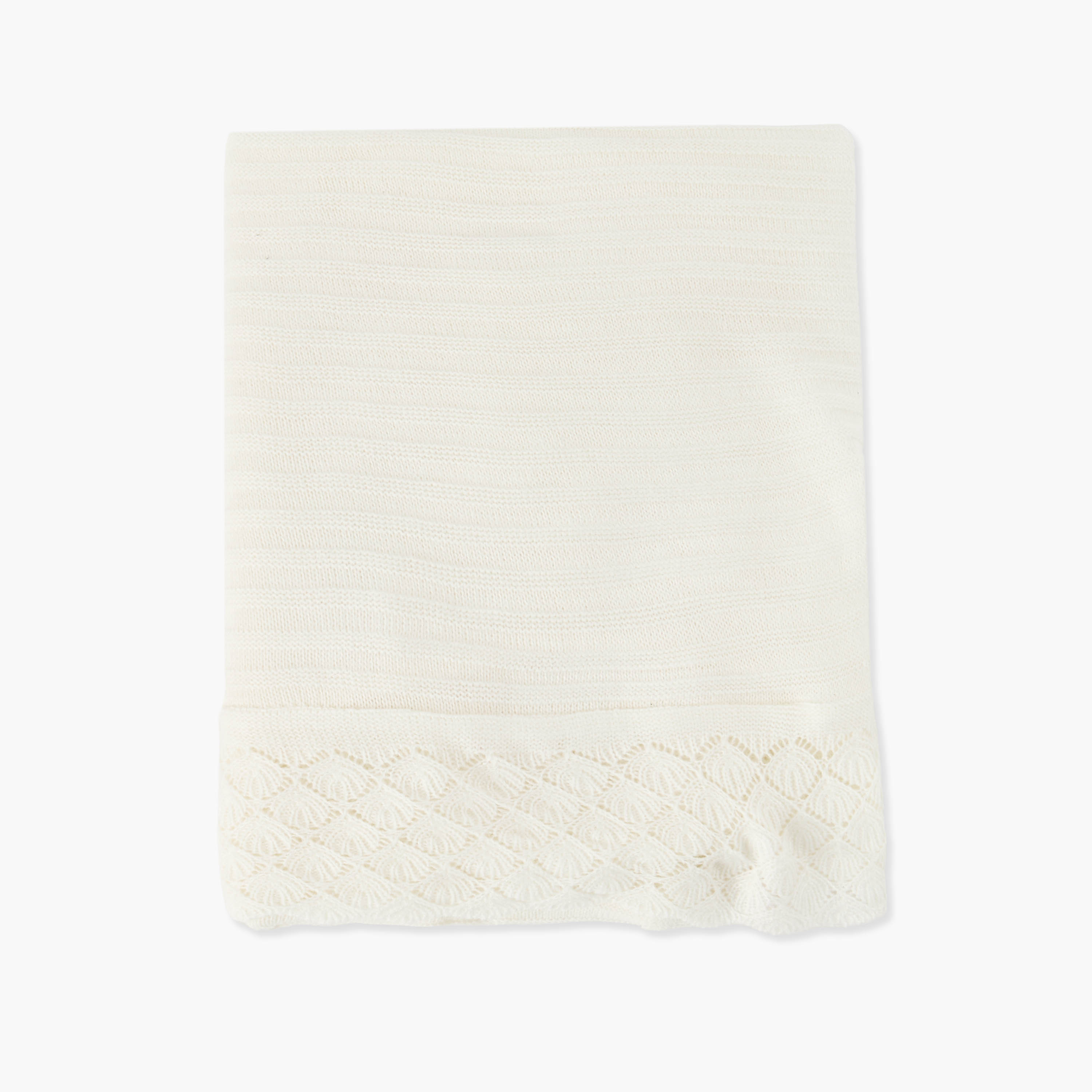 Giggles Acrylic Lace Trim Blanket - 100x100 cm-baby-nursery-blanketsandswaddles-receivingblankets-image-3