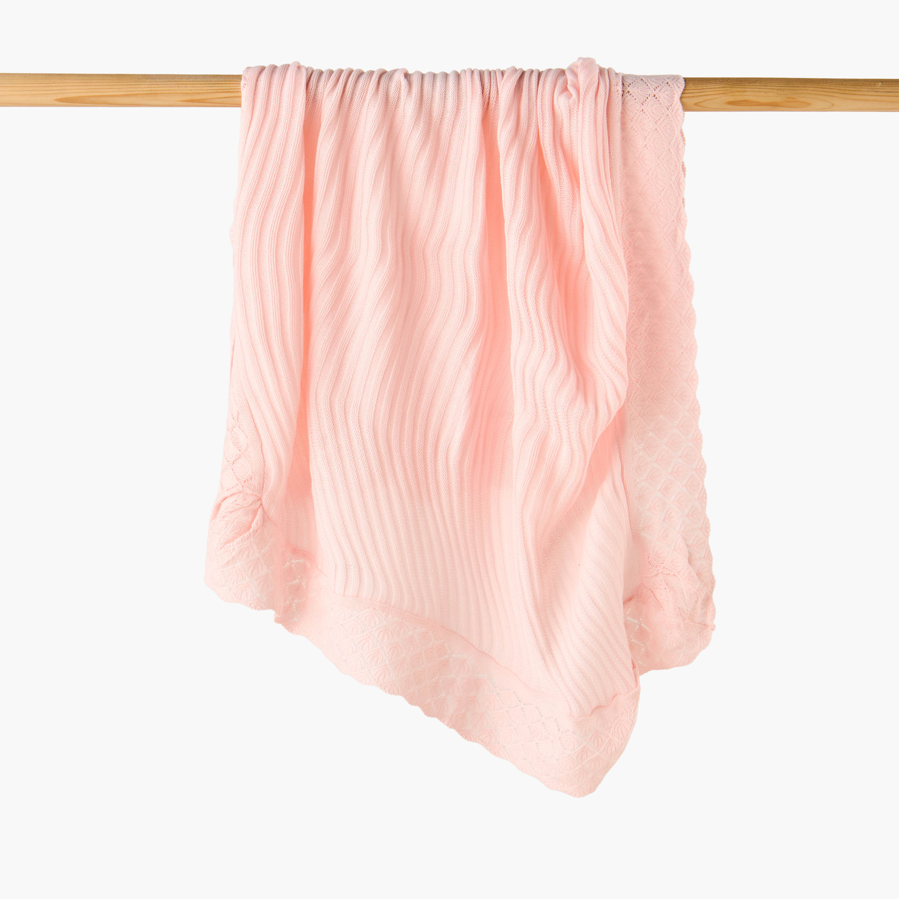 Giggles Acrylic Lace Trim Blanket - 100x100 cm-baby-nursery-blanketsandswaddles-receivingblankets-image-1