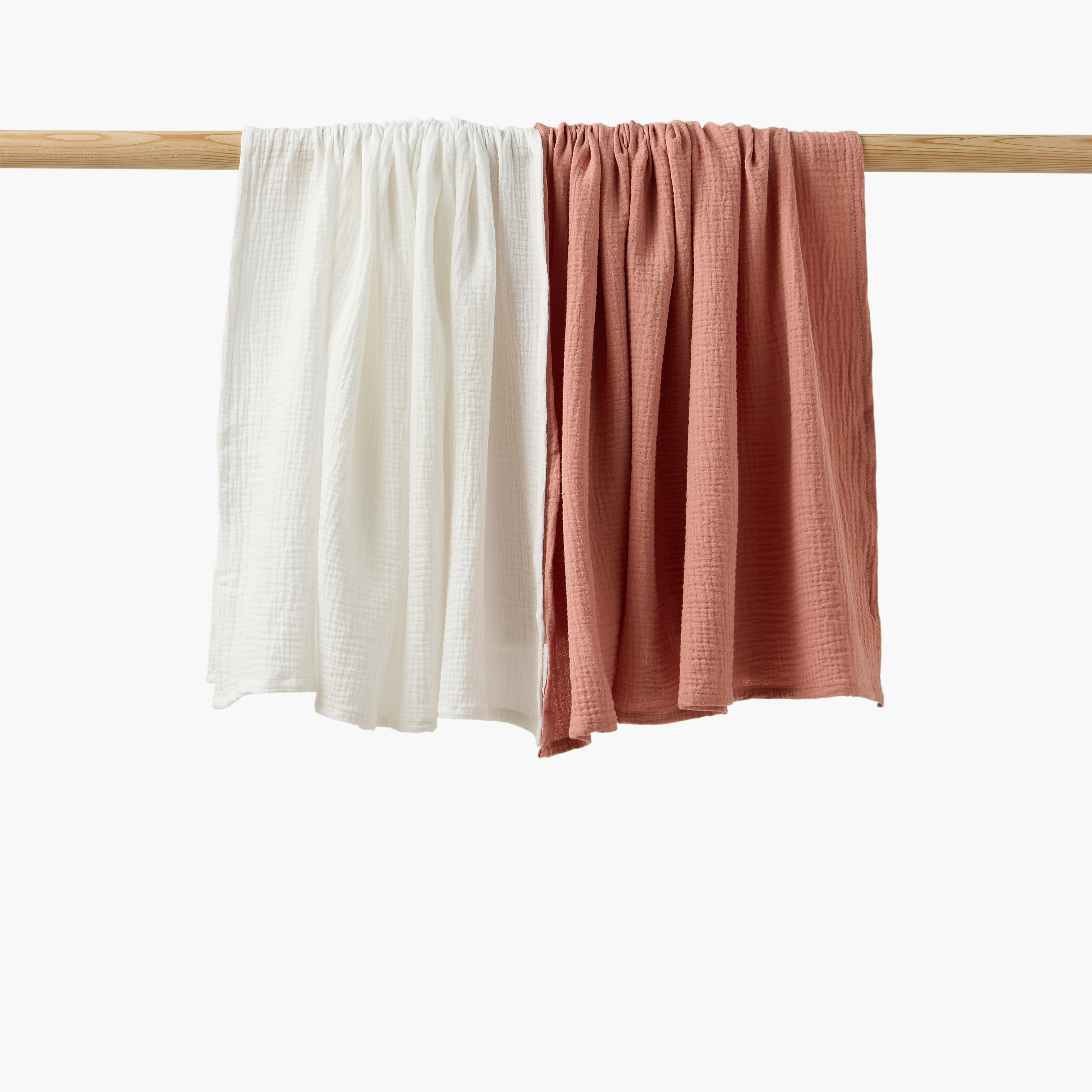Giggles Muslin Textured Swaddle - Pack of 2 - 100x100 cm-baby-nursery-blanketsandswaddles-swaddlesandsleepingbags-image-1