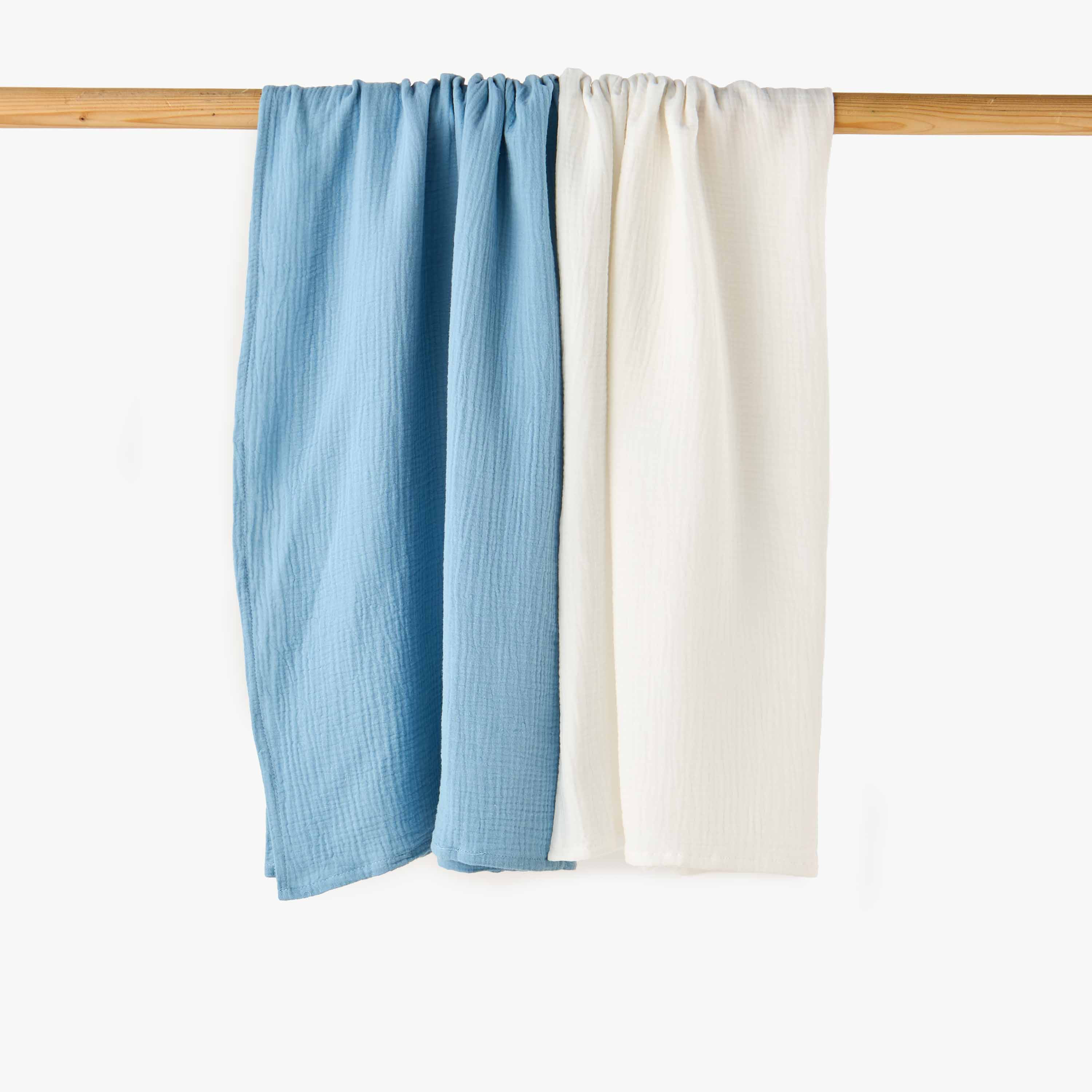 طقم 2 لفافة أطفال موسلين بملمس بارز من جيجلز - 100×100 سم-baby-nursery-blanketsandswaddles-swaddlesandsleepingbags-image-1