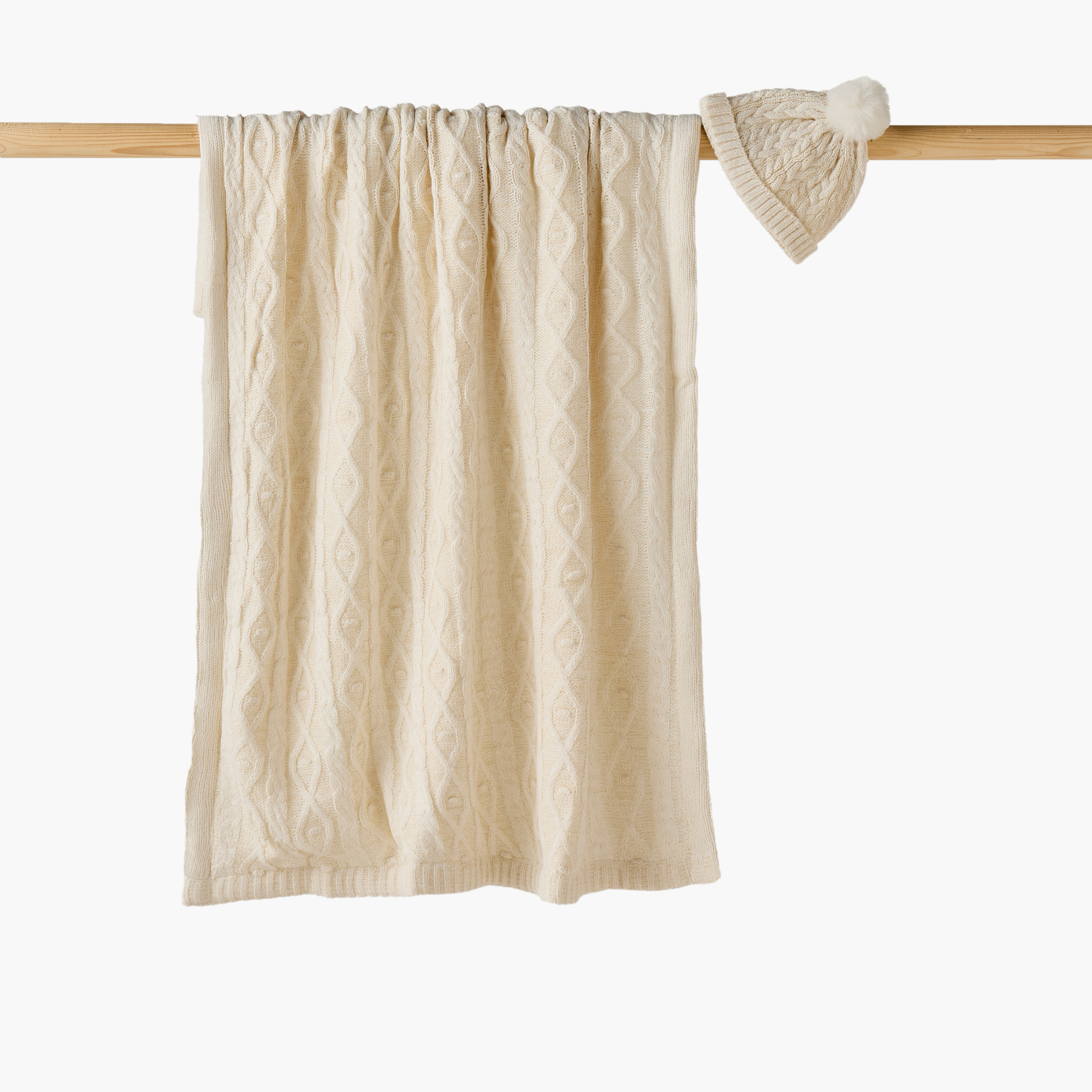 Giggles Lurex Soft Touch Blanket with Cap - 80x100 cm-baby-nursery-blanketsandswaddles-receivingblankets-image-1