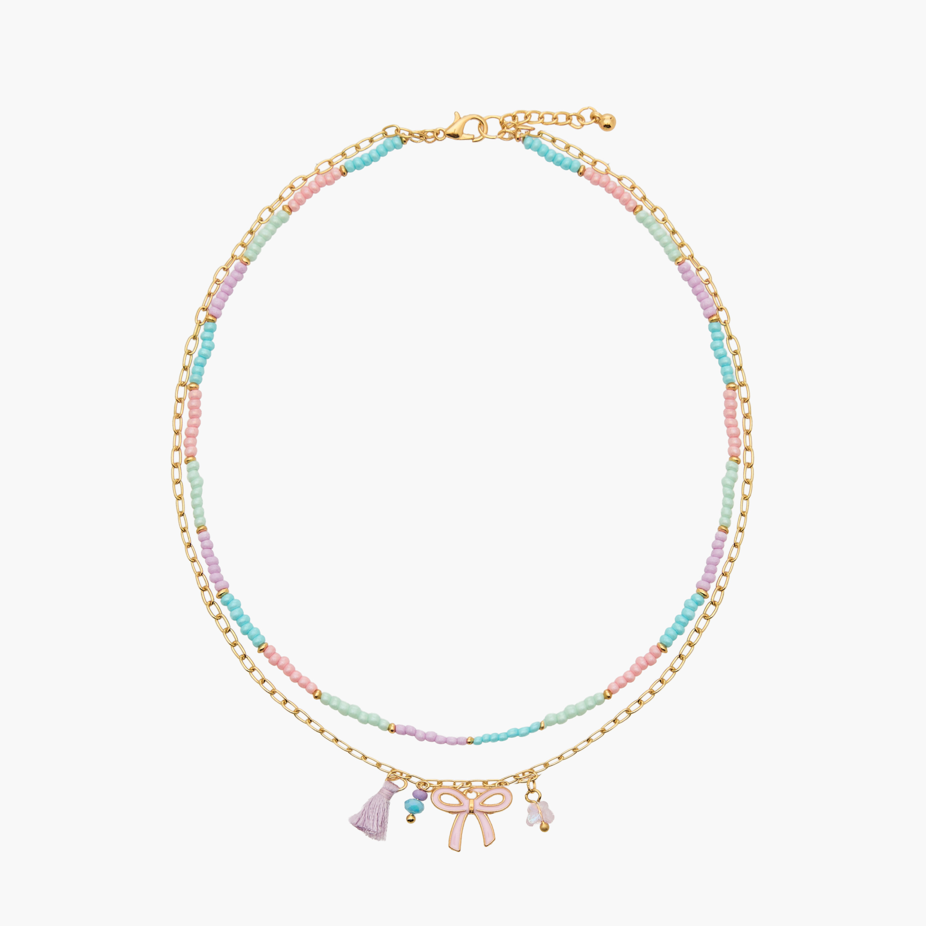 Set of 4 Charmz Necklace and Bracelet with Bead Detail-girls-accessories-jewellery-image-2