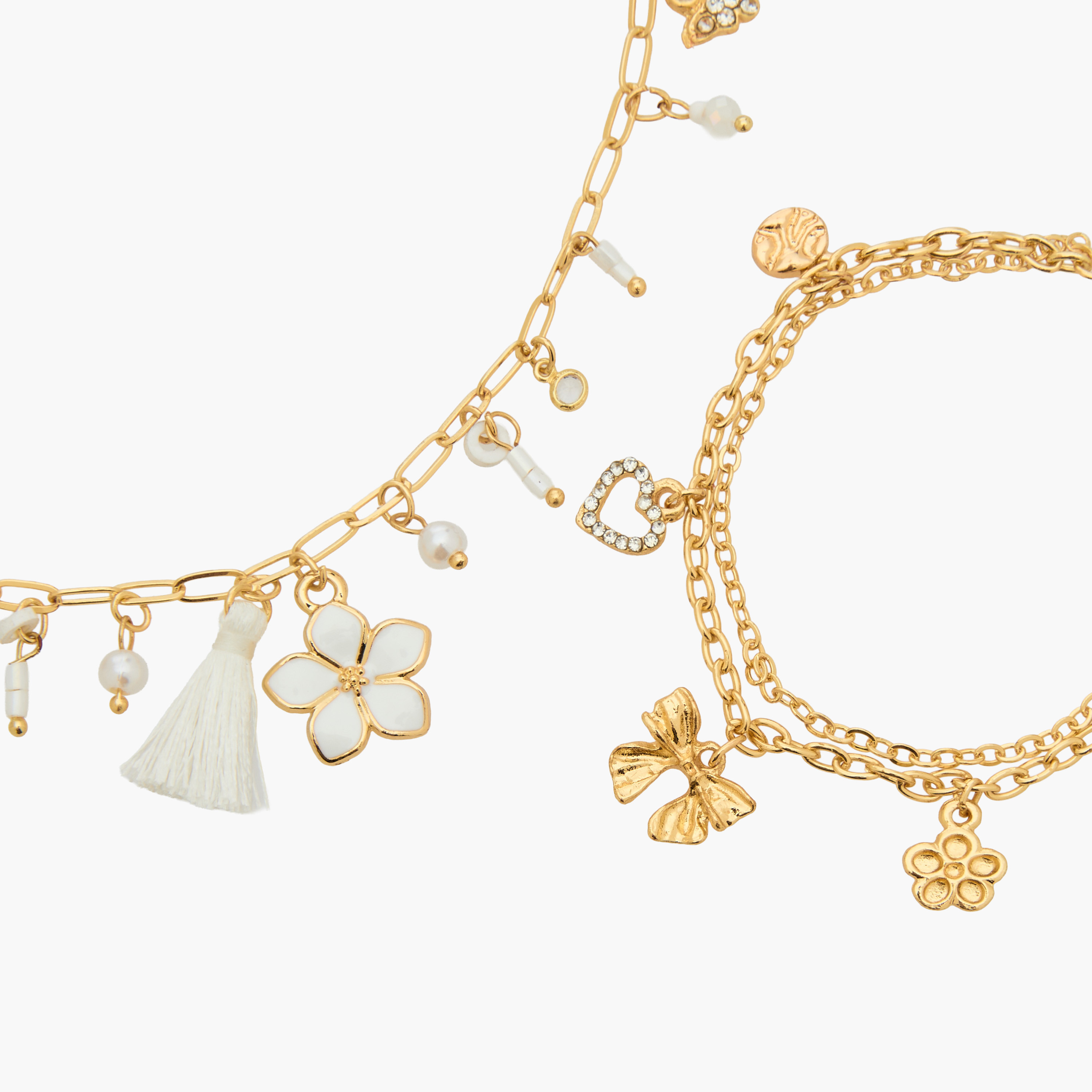 Set of 2 Charmz Necklace and Bracelet with Charm Accents-girls-accessories-jewellery-image-5