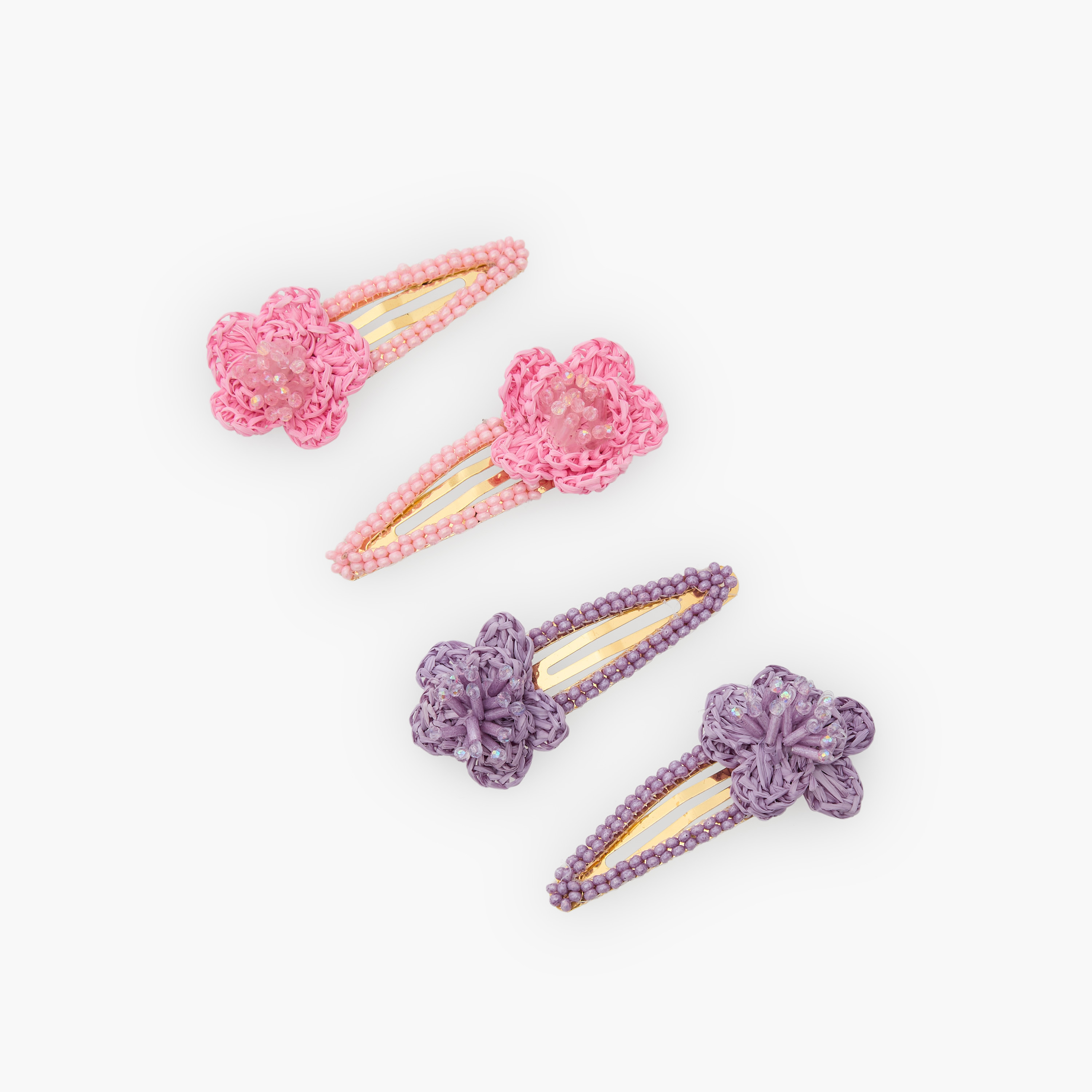 Pack of 4 Charmz Hair Clip with Floral Accent-girls-accessories-hairaccessories-image-3