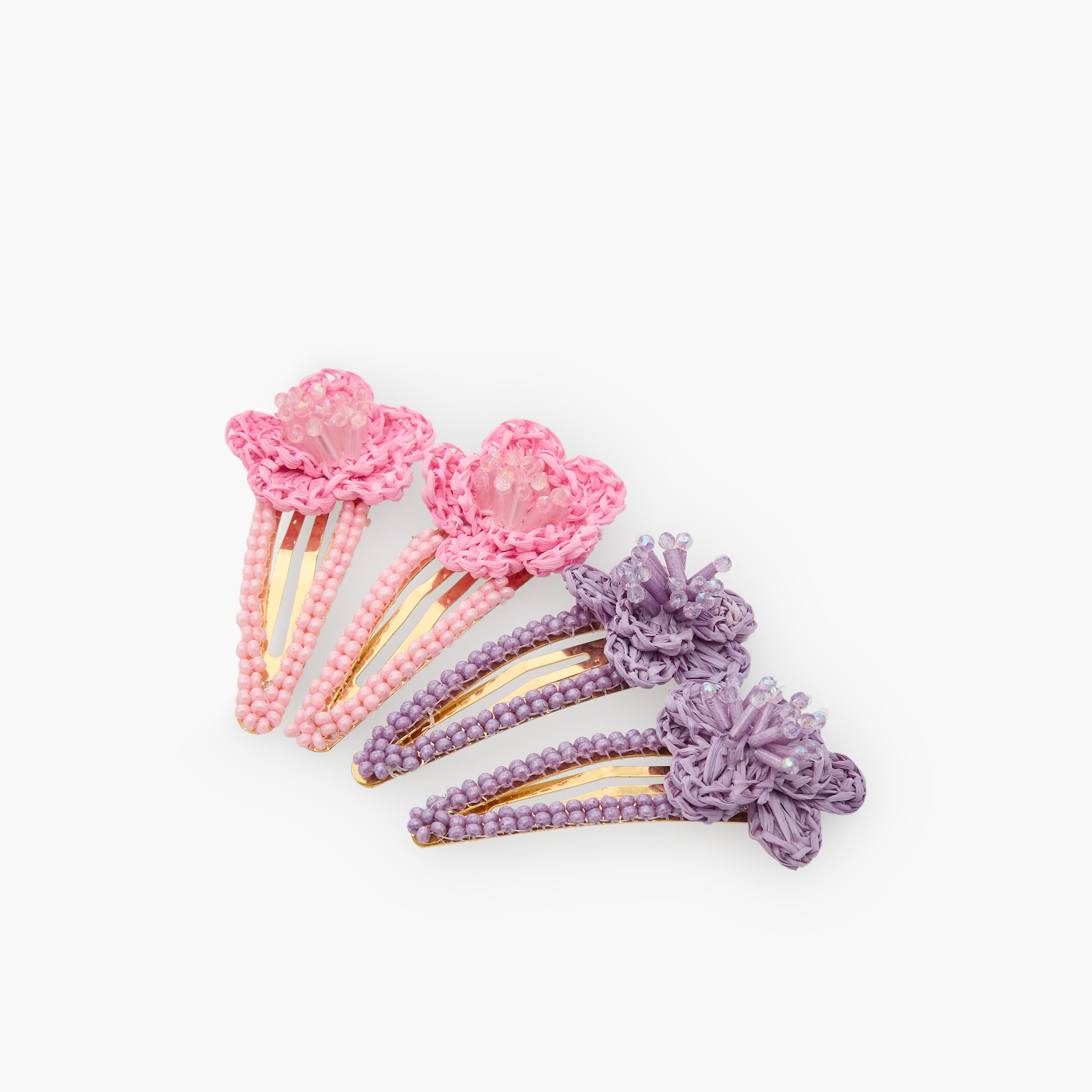 Pack of 4 Charmz Hair Clip with Floral Accent-girls-accessories-hairaccessories-image-4