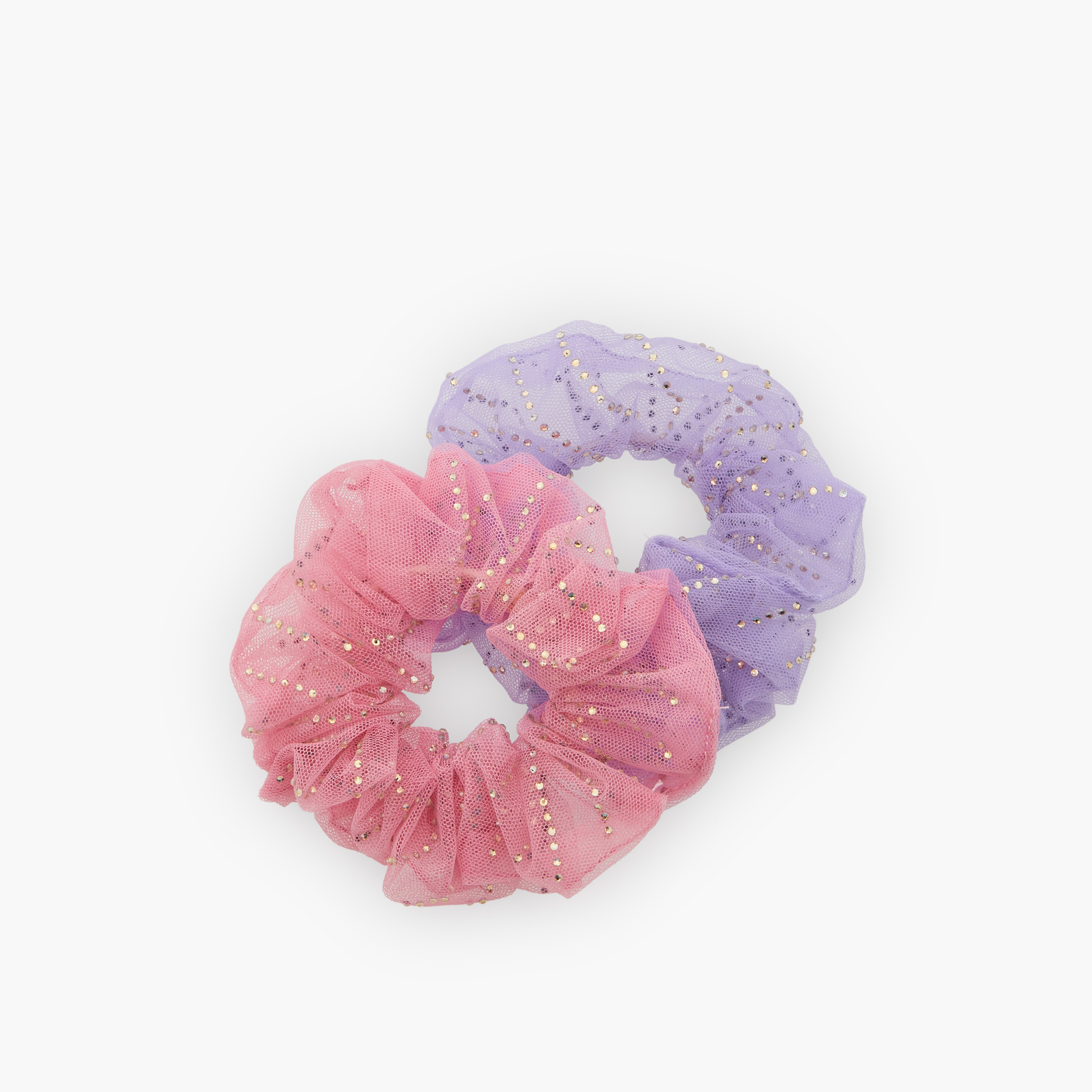 Pack of 2 Charmz Scrunchie with Glitter Detail-girls-accessories-hairaccessories-image-2