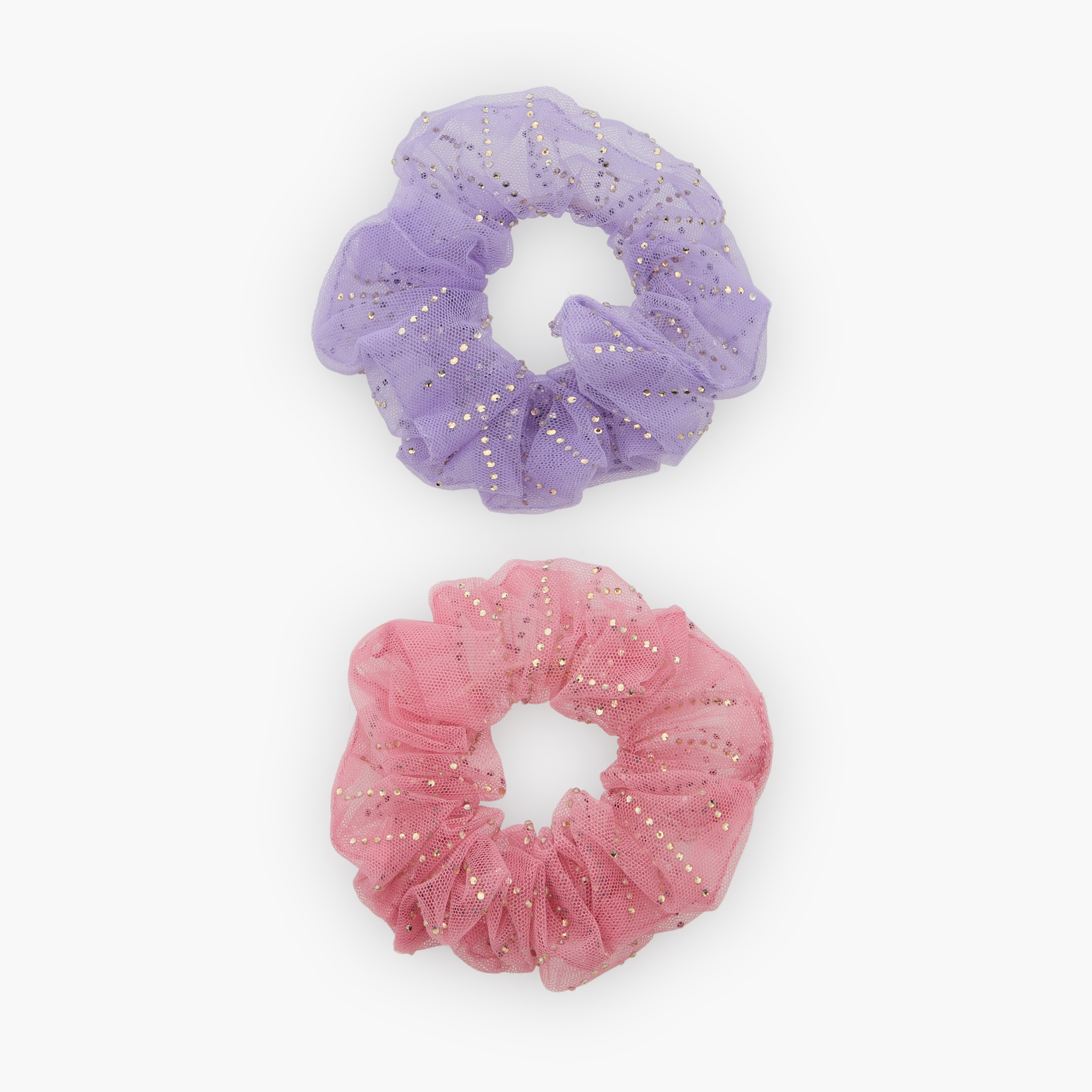 Pack of 2 Charmz Scrunchie with Glitter Detail-girls-accessories-hairaccessories-image-3