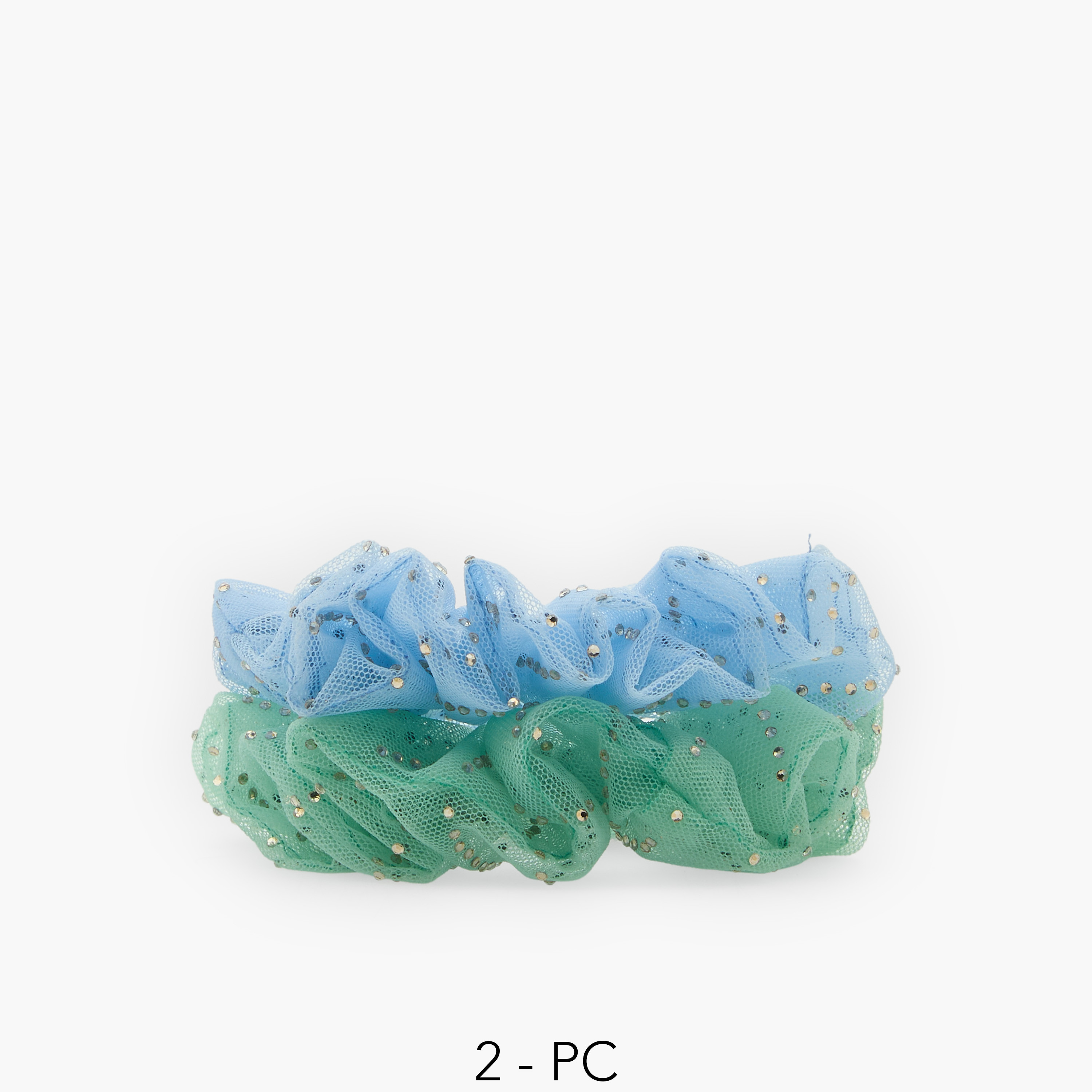 Pack of 2 Charmz Scrunchie with Glitter Detail-girls-accessories-hairaccessories-image-1