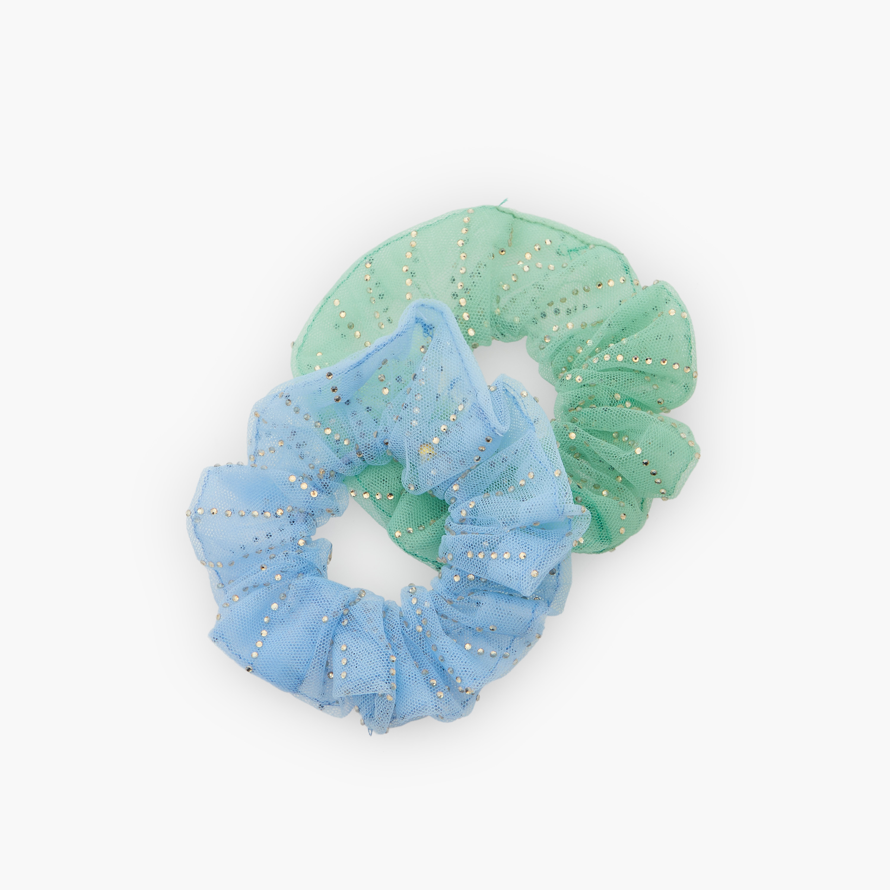 Pack of 2 Charmz Scrunchie with Glitter Detail-girls-accessories-hairaccessories-image-2