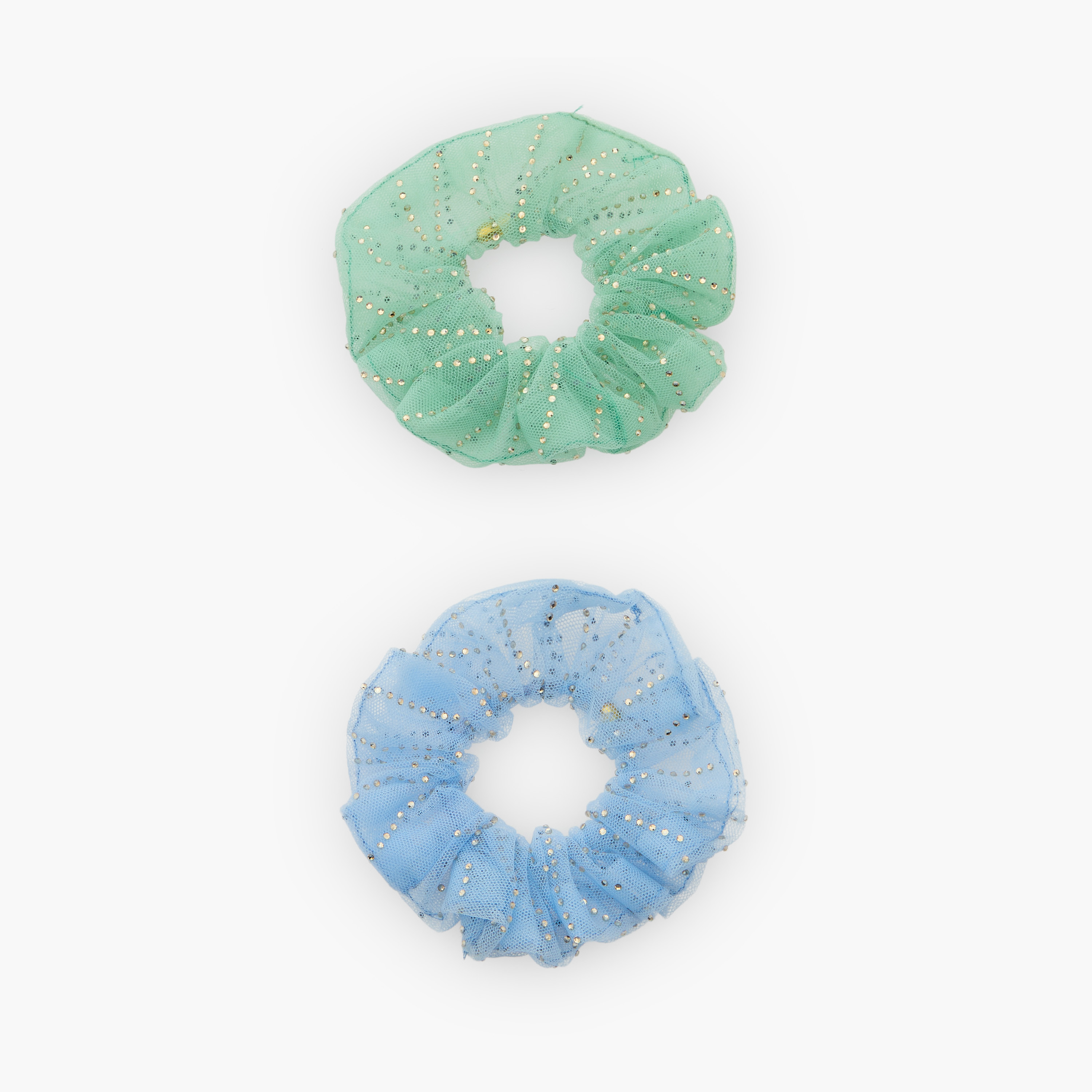 Pack of 2 Charmz Scrunchie with Glitter Detail-girls-accessories-hairaccessories-image-3
