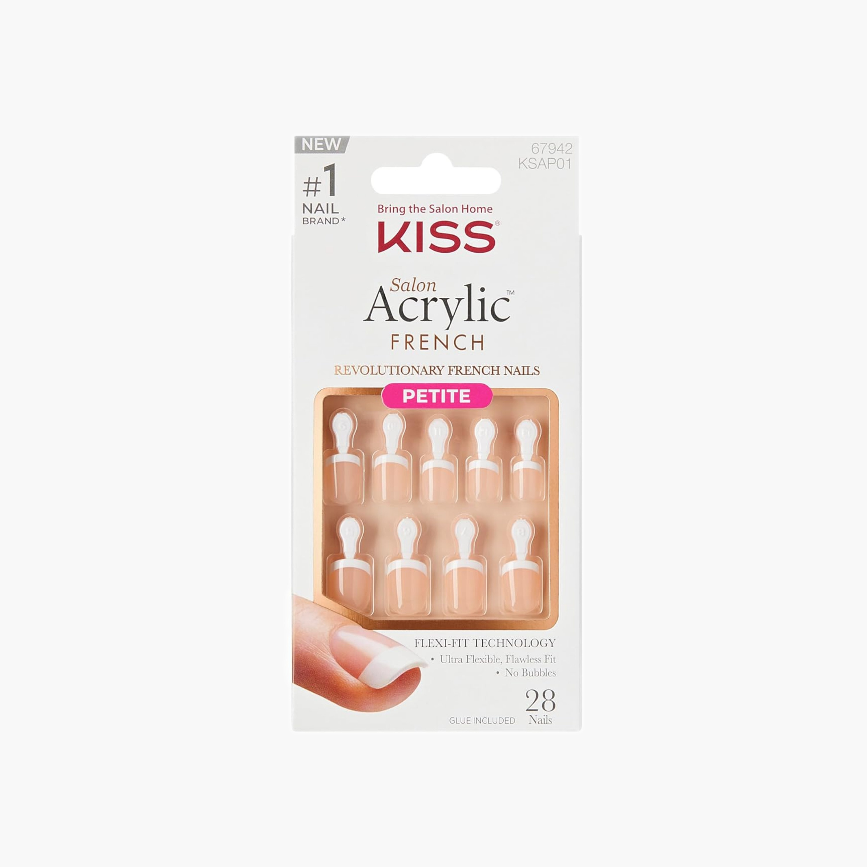 Kiss Cosmetics Acrylic French Nails Petite Fit-beautyandpersonalcare-makeup-lips-lipliners-image-1