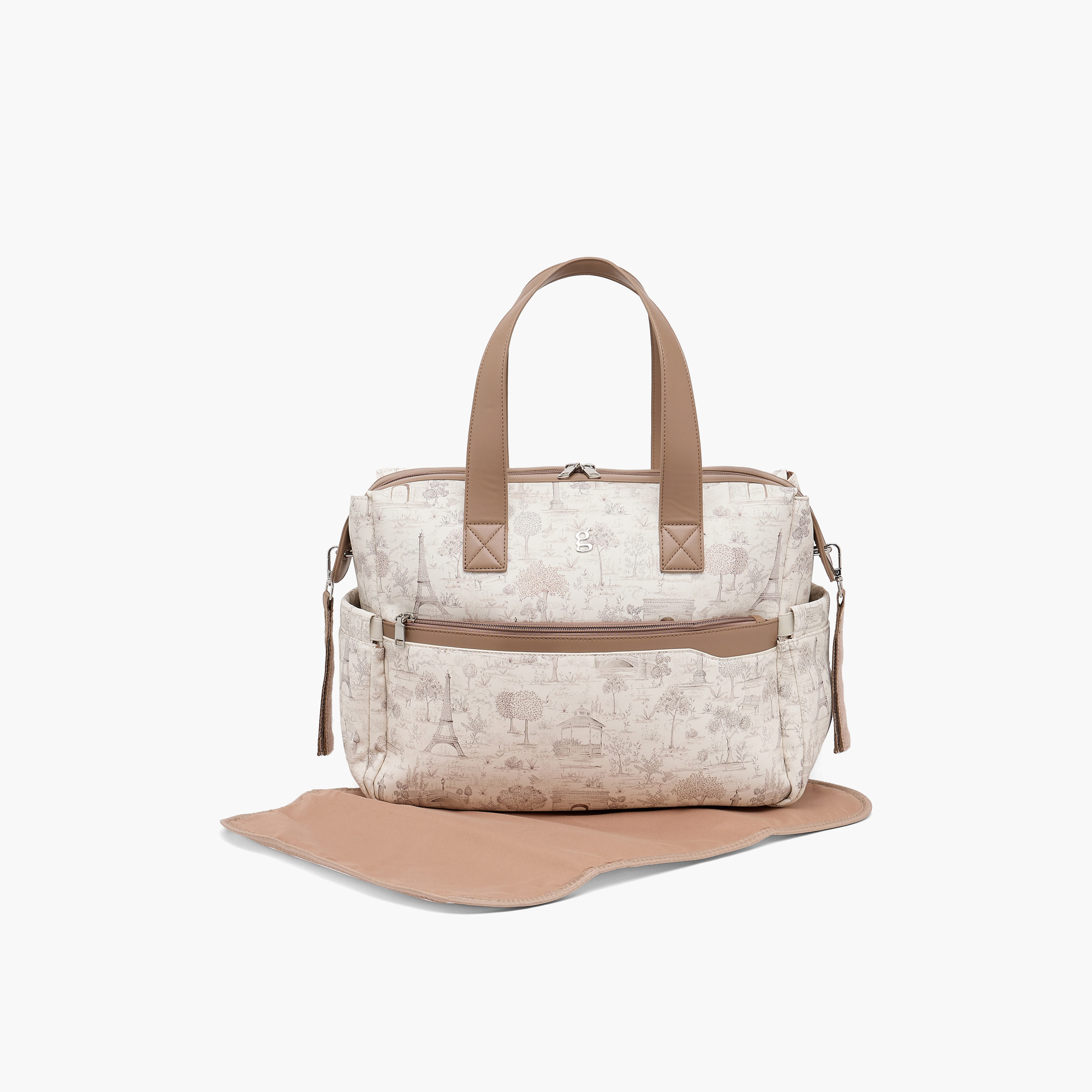 Giggles Diaper Bag with Paris Print-baby-gear-diaperbags-image-1