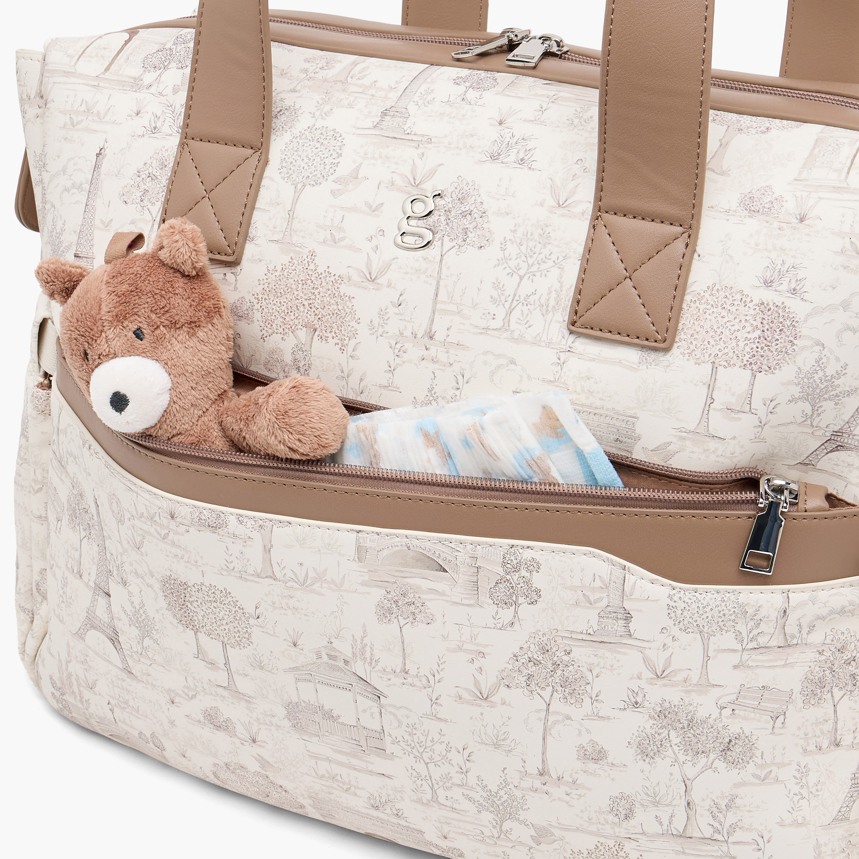 Giggles Diaper Bag with Paris Print-baby-gear-diaperbags-image-6
