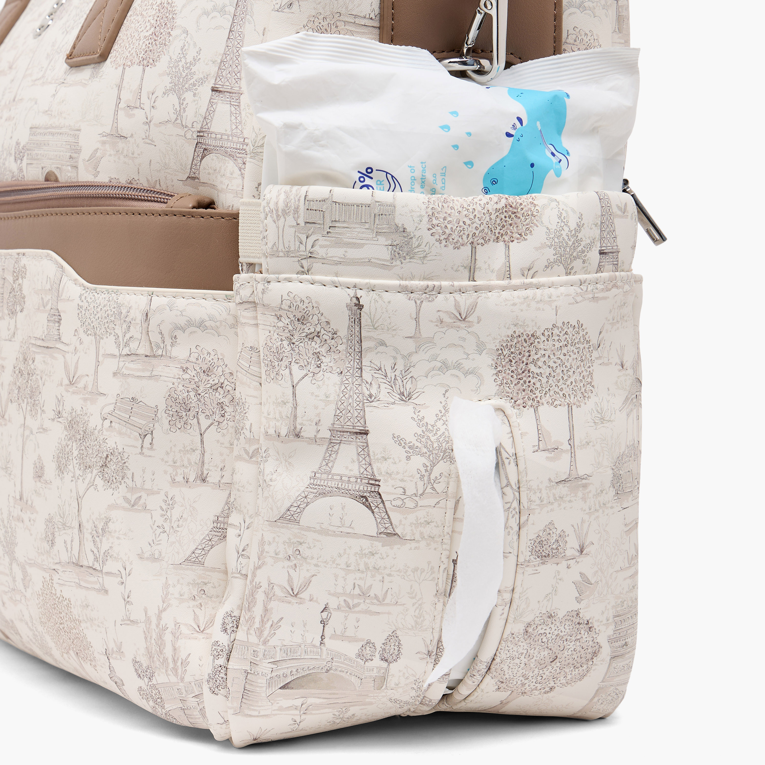 Giggles Diaper Bag with Paris Print-baby-gear-diaperbags-image-7