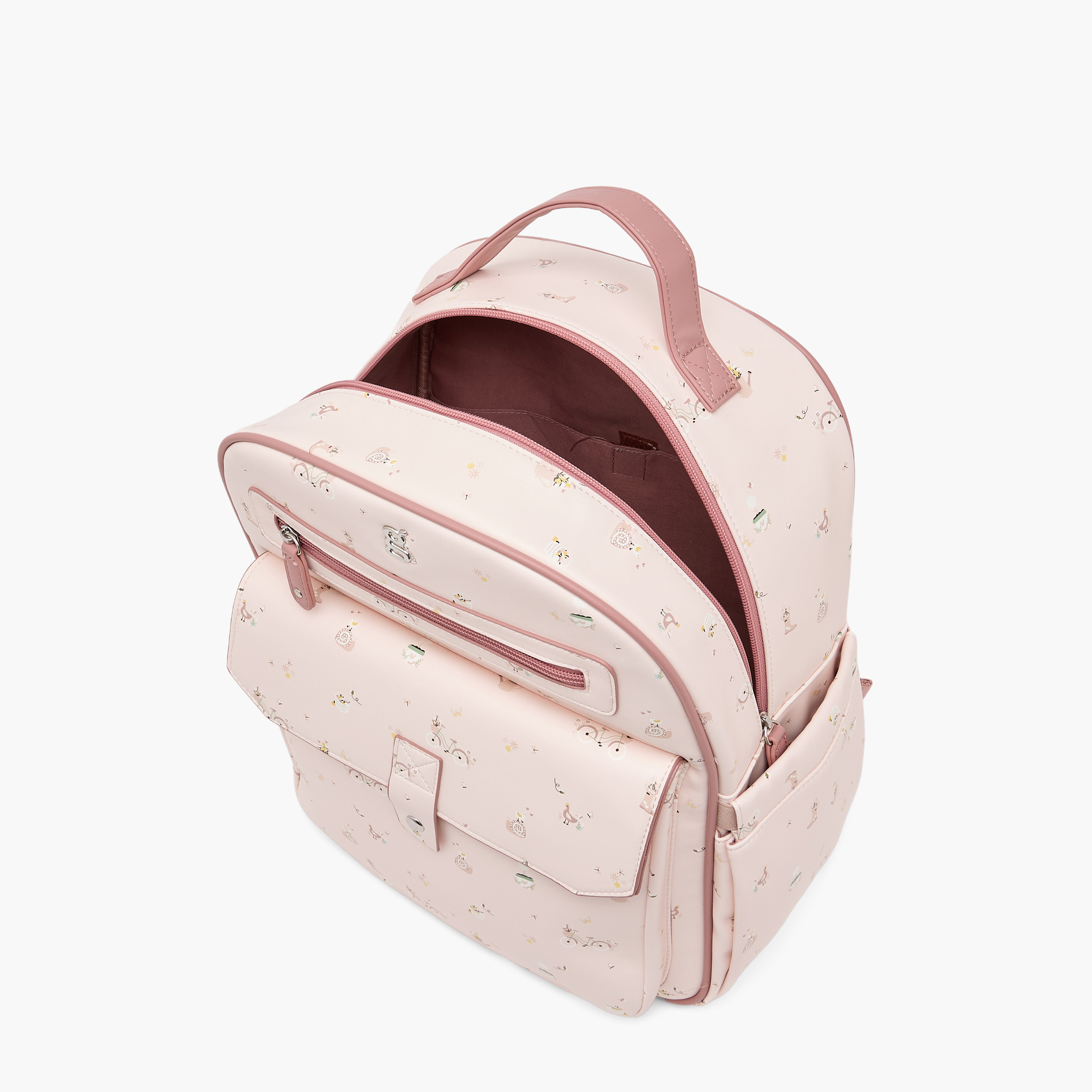 شنطة ظهر للحفّاضات بطبعات وحمّالات قابلة للتعديل من جيجلز-baby-gear-diaperbags-image-9
