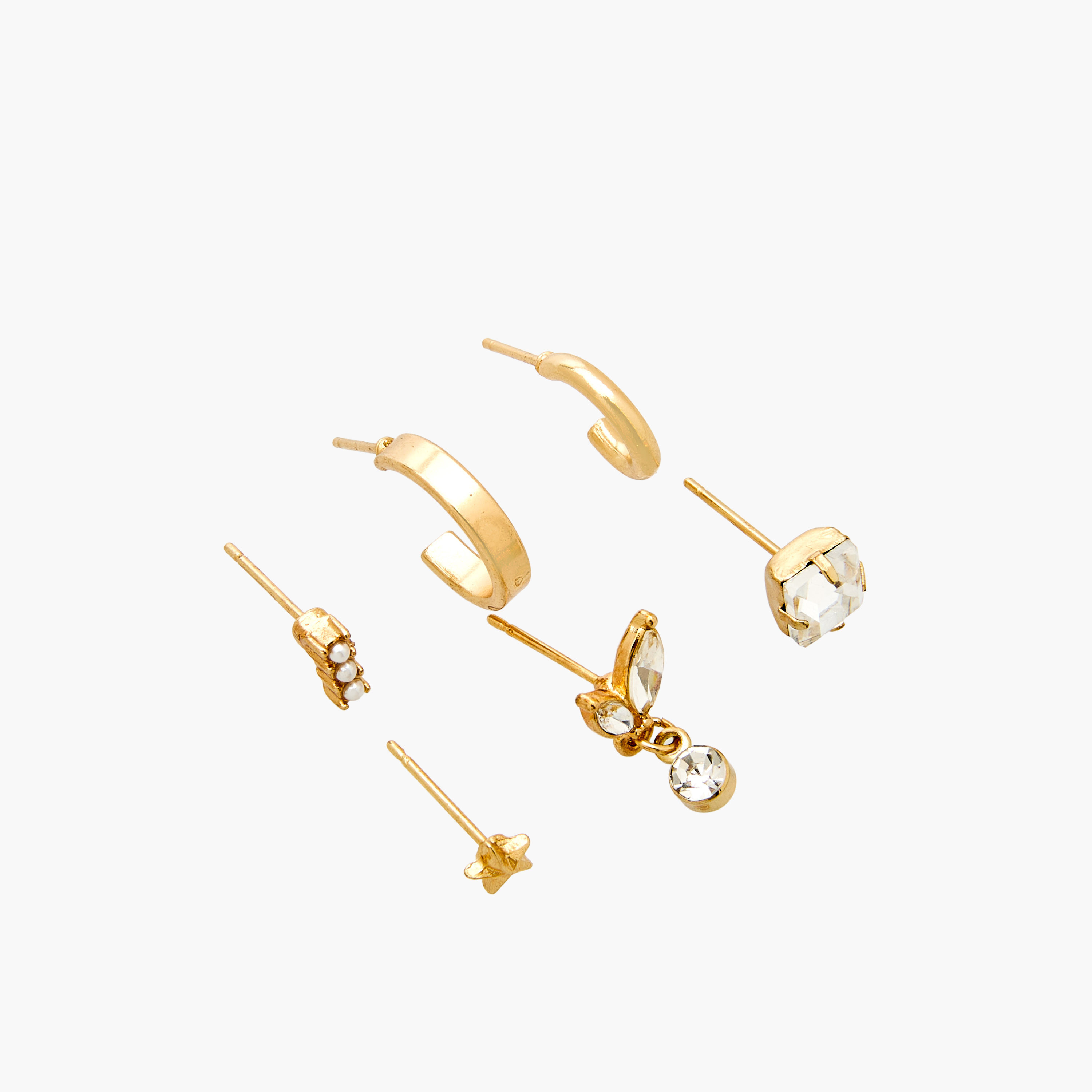 Pack of 6 Gold Tone Assorted Earrings with Pushback closure-women-watchesandjewellery-jewellery-earrings-image-2