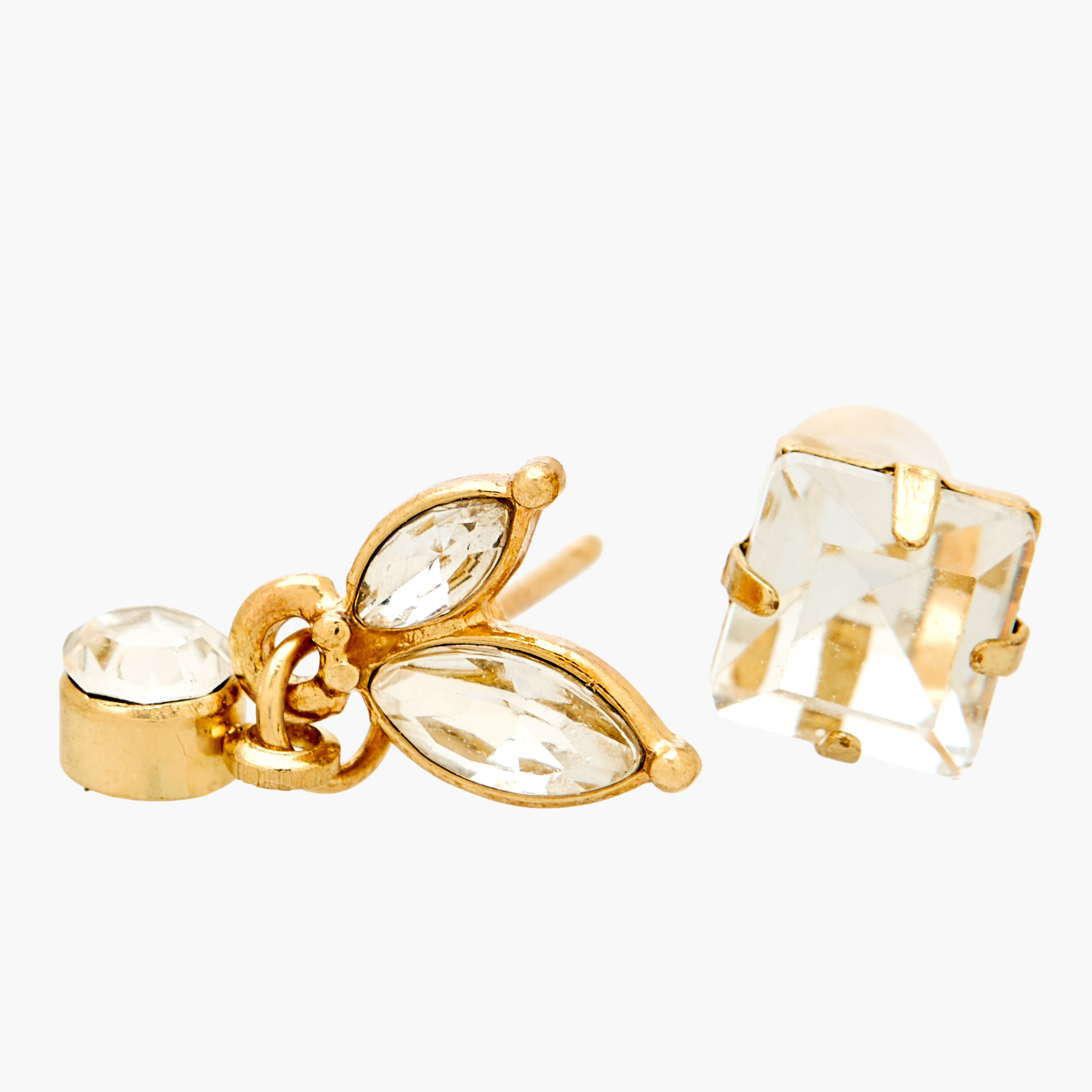 Pack of 6 Gold Tone Assorted Earrings with Pushback closure-women-watchesandjewellery-jewellery-earrings-image-4