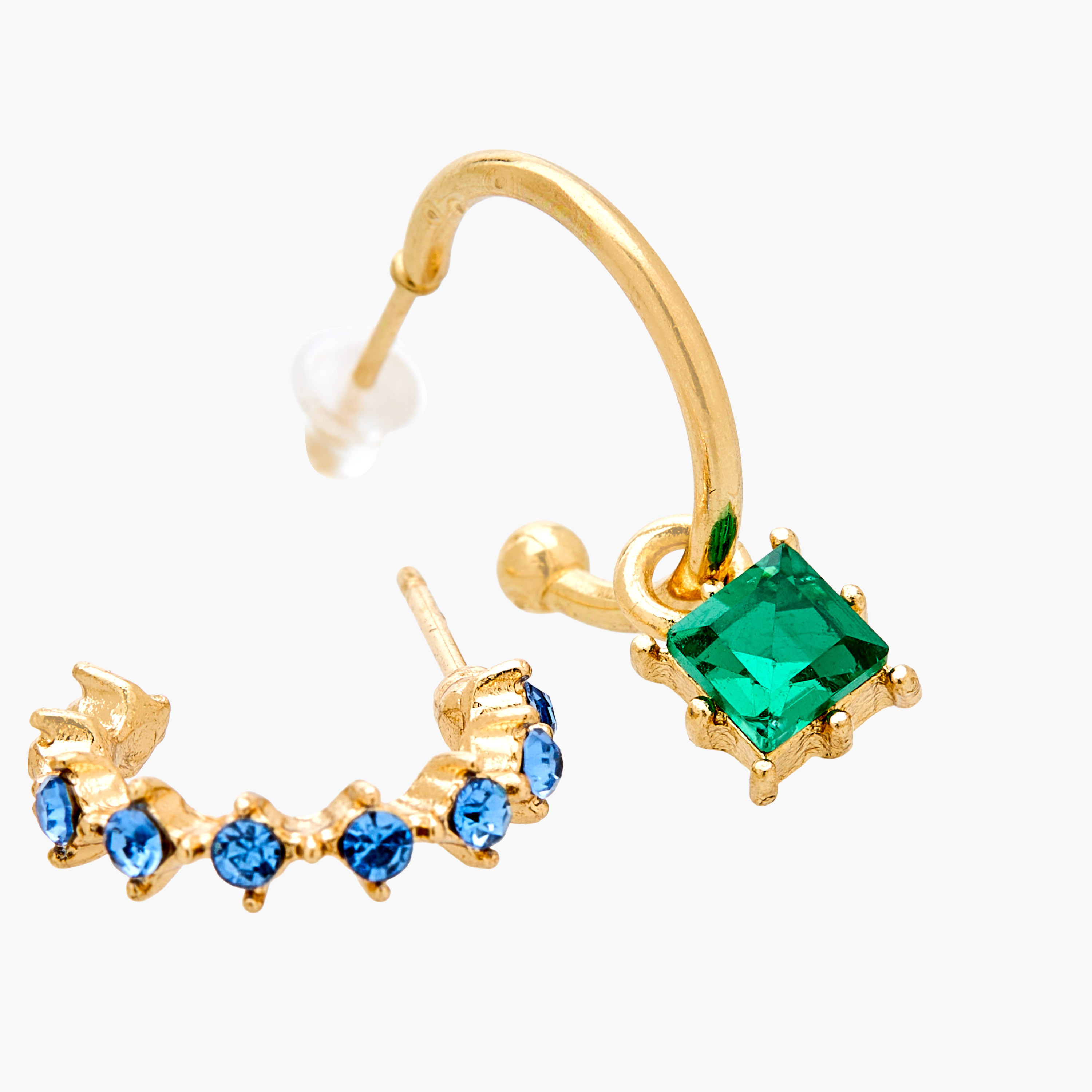 حلقان متنوعة بلون ذهبي ومكبس إغلاق - عبوة 9 أزواج-women-watchesandjewellery-jewellery-earrings-image-4
