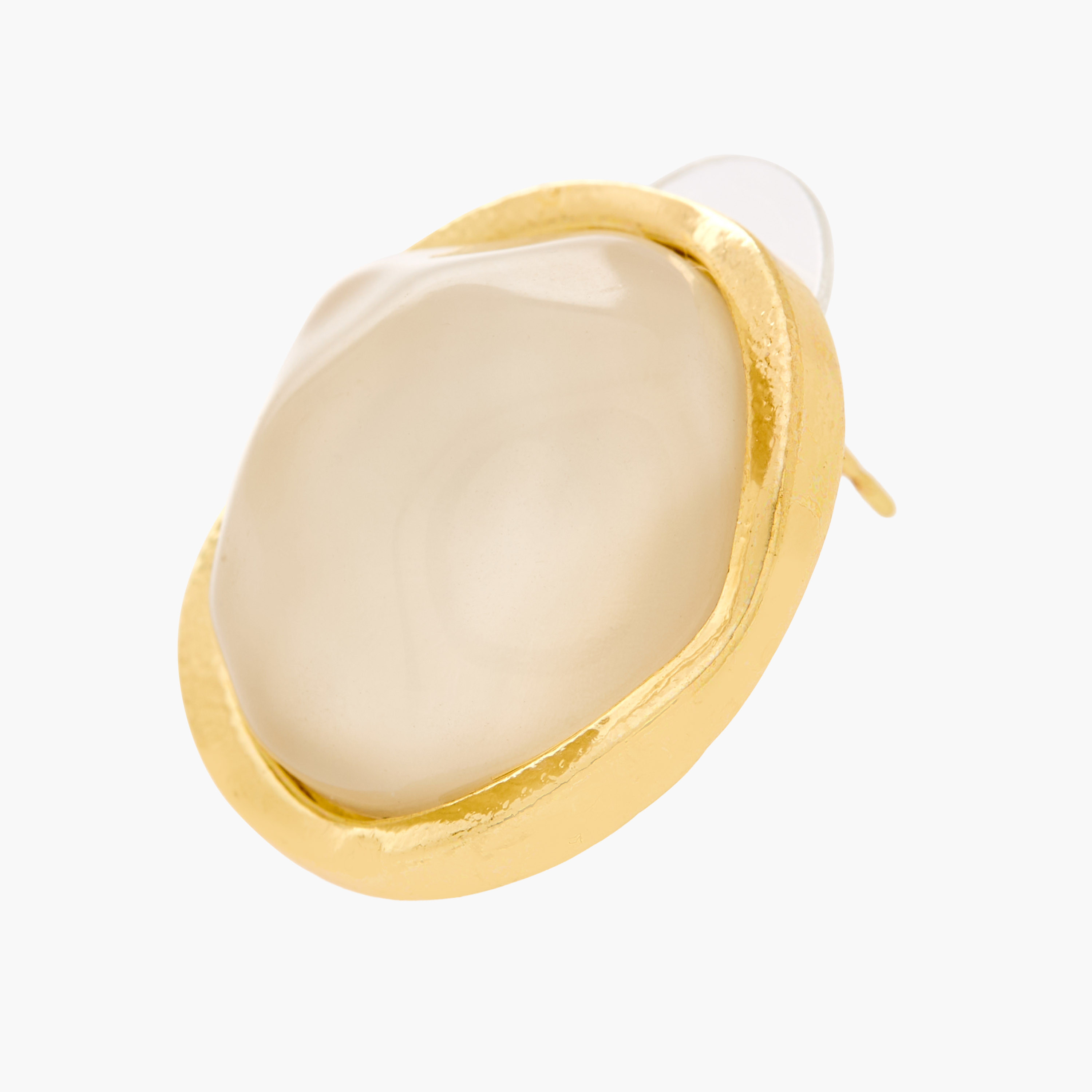 Gold Tone Stud Earrings with Pushback Closure-women-watchesandjewellery-jewellery-earrings-image-3