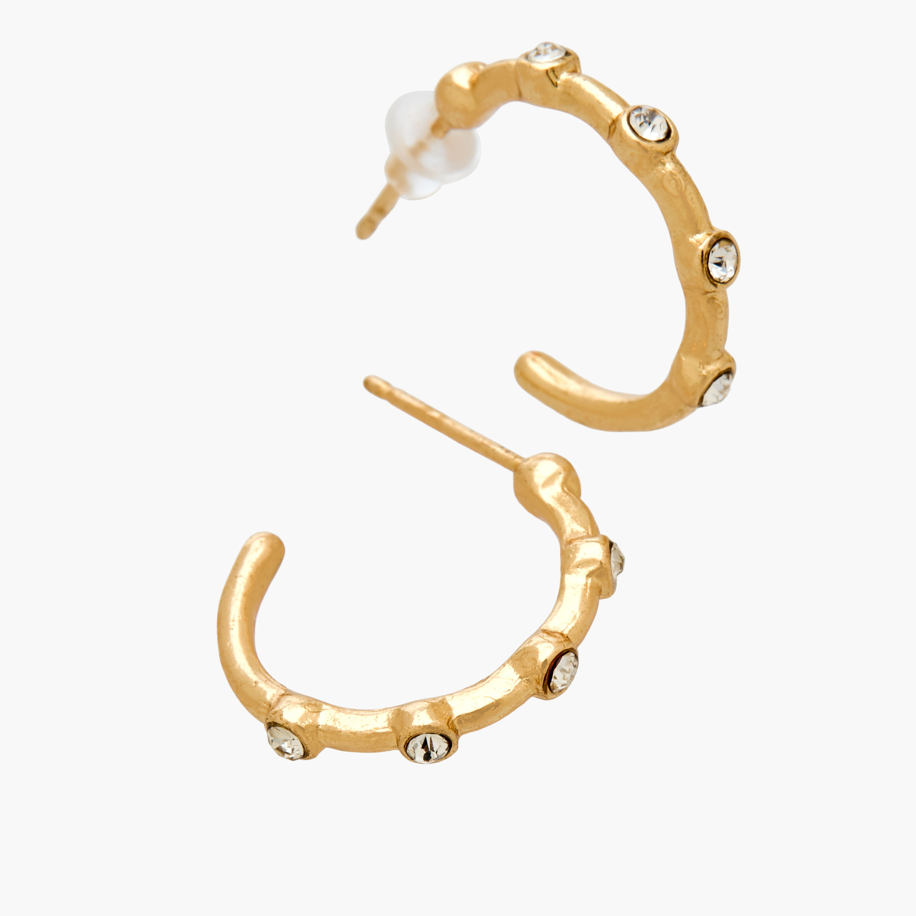 حلقان طوق ذهبية اللون بمكبس إغلاق خلفي - طقم من 3 أزواج-women-watchesandjewellery-jewellery-earrings-image-5