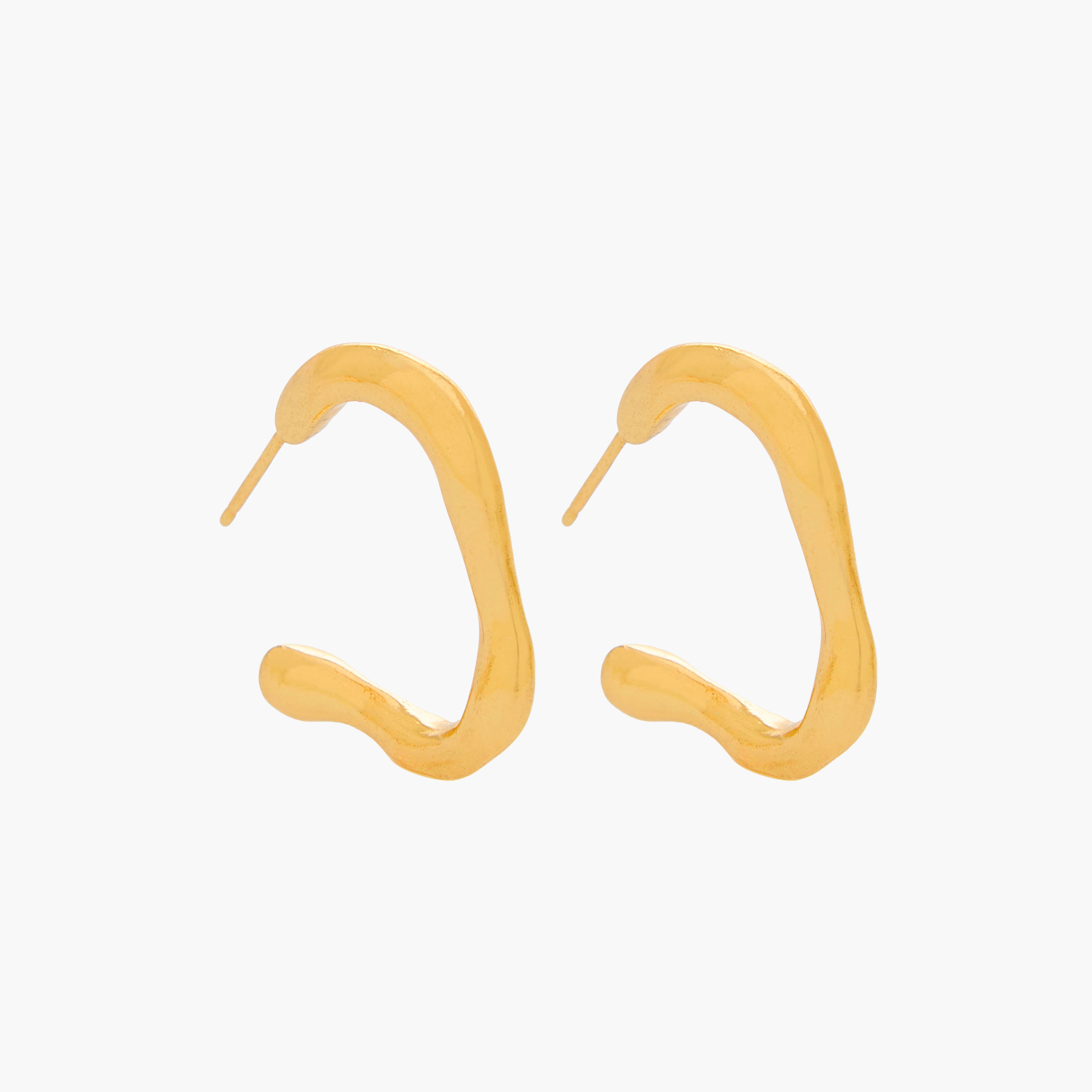 Pack of 3 Gold Tone Hoop Earrings with Pushback Closure-women-watchesandjewellery-jewellery-earrings-image-3