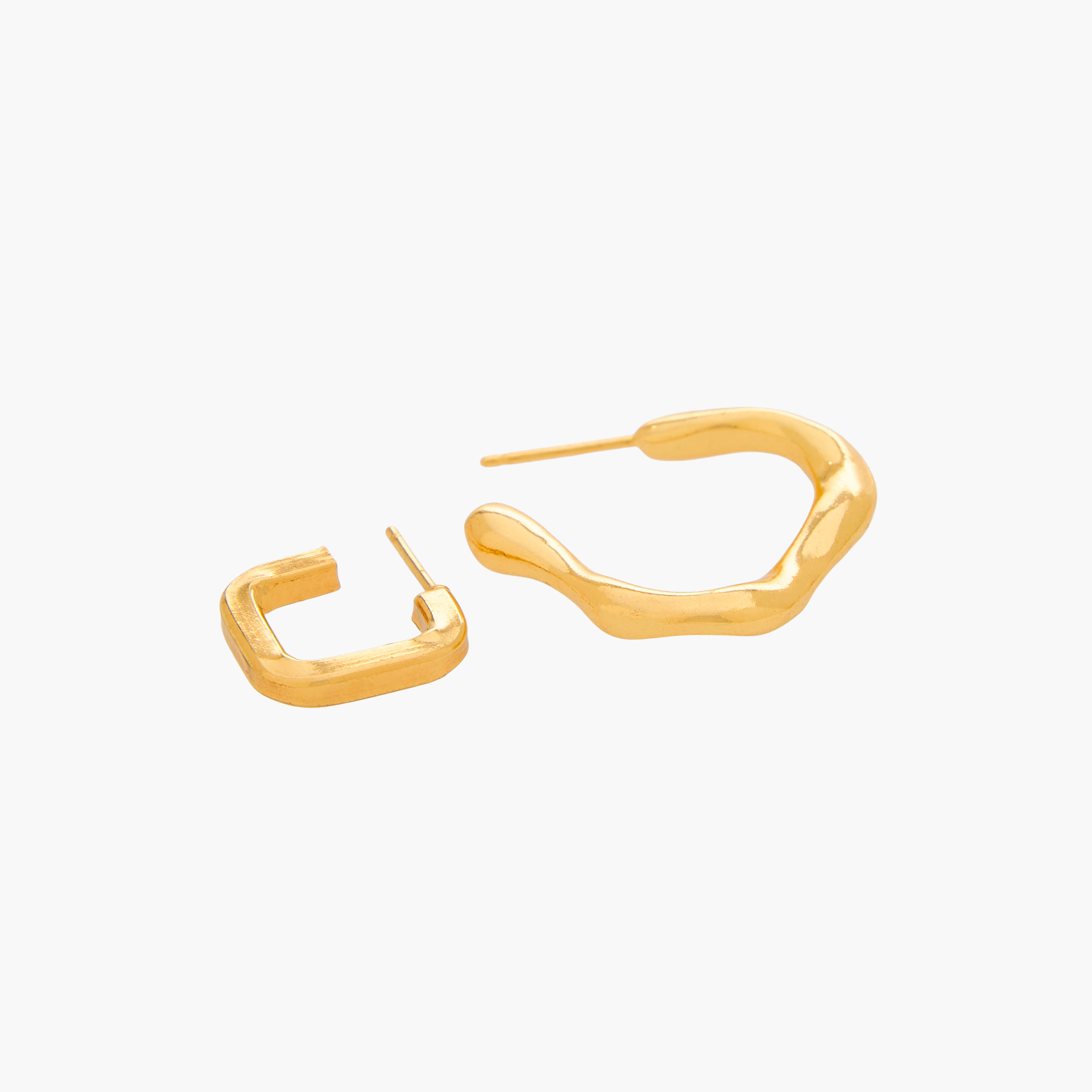 Pack of 3 Gold Tone Hoop Earrings with Pushback Closure-women-watchesandjewellery-jewellery-earrings-image-5