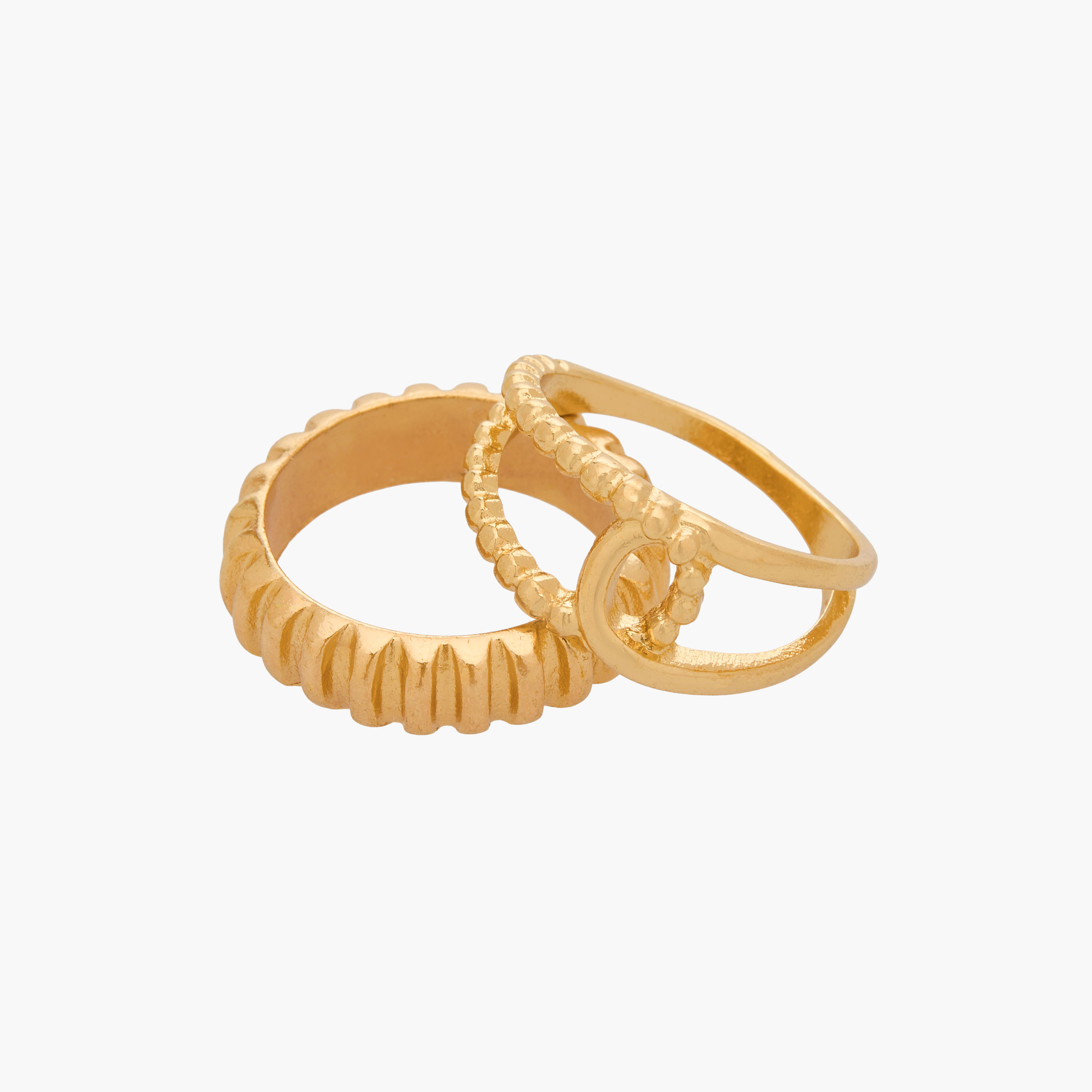 Set of 8 - Assorted Gold Tone Ring-women-watchesandjewellery-jewellery-rings-image-3
