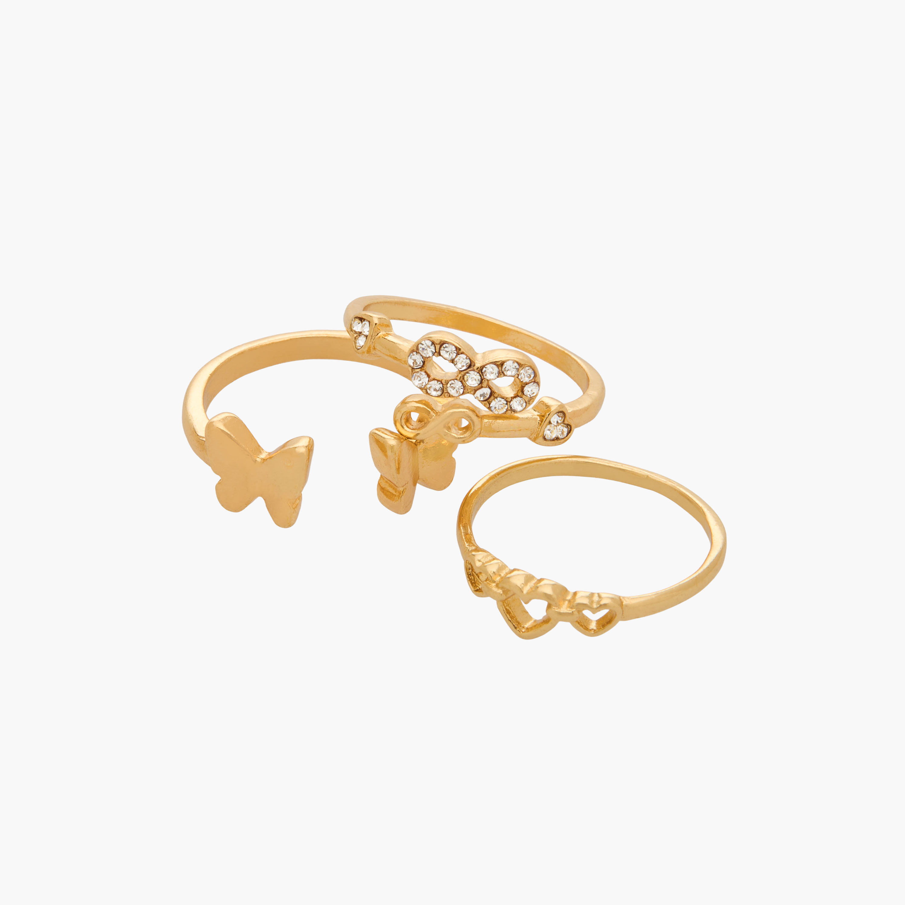 Set of 3 - Assorted Gold Tone Rings-women-watchesandjewellery-jewellery-rings-image-2
