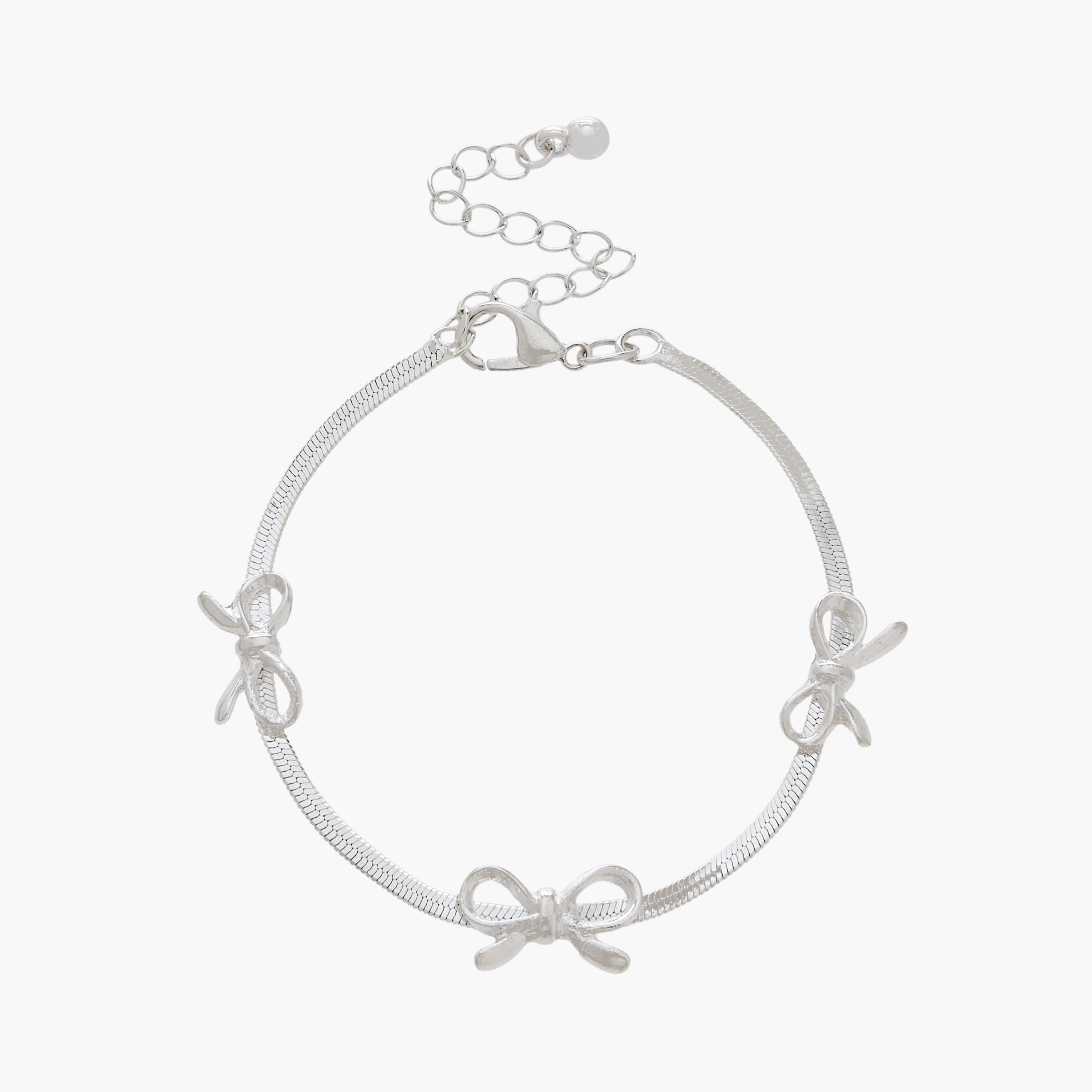 Silver Tone Bow Accent Bracelet-women-watchesandjewellery-jewellery-banglesandbracelets-image-2