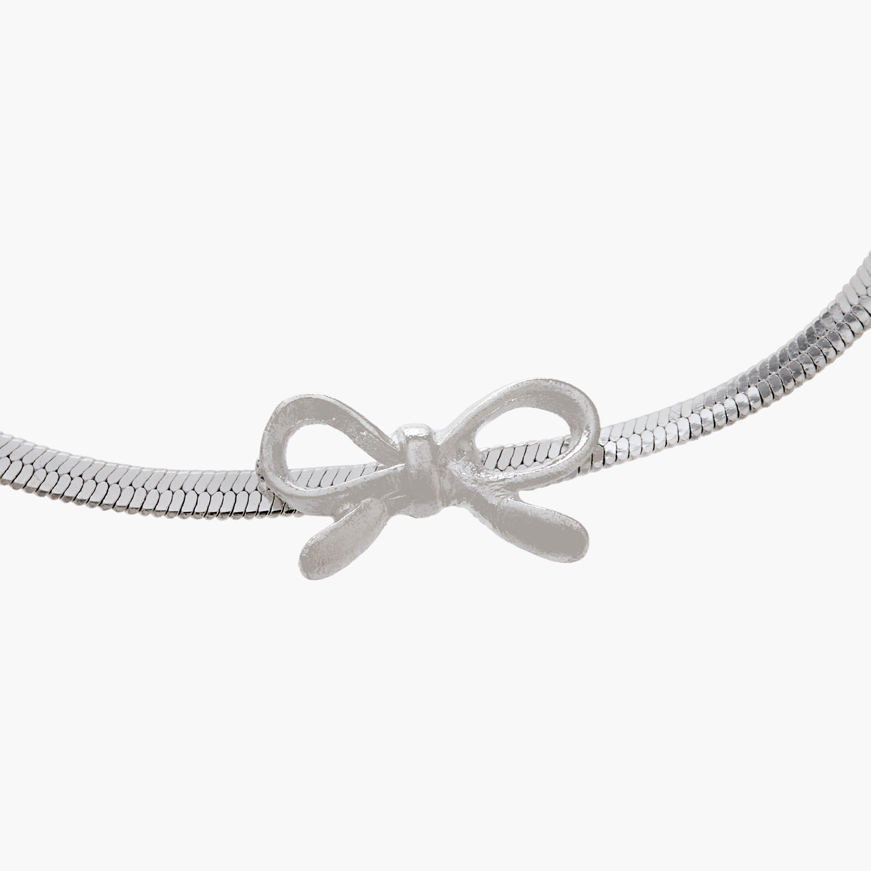 Silver Tone Bow Accent Bracelet-women-watchesandjewellery-jewellery-banglesandbracelets-image-3