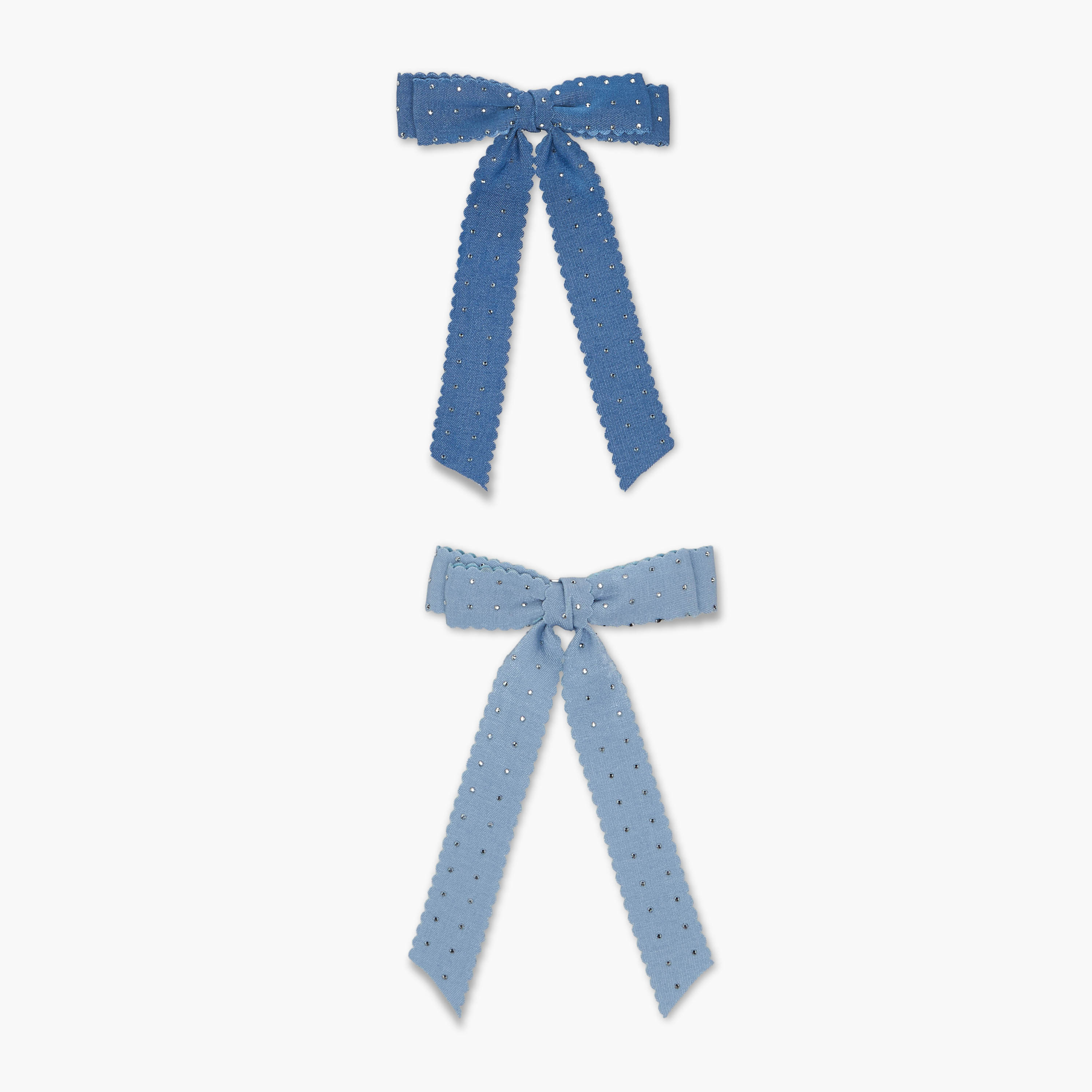 مشابك شعر بفيونكة مزينة - طقم من قطعتين-women-hairaccessories-clips-image-2
