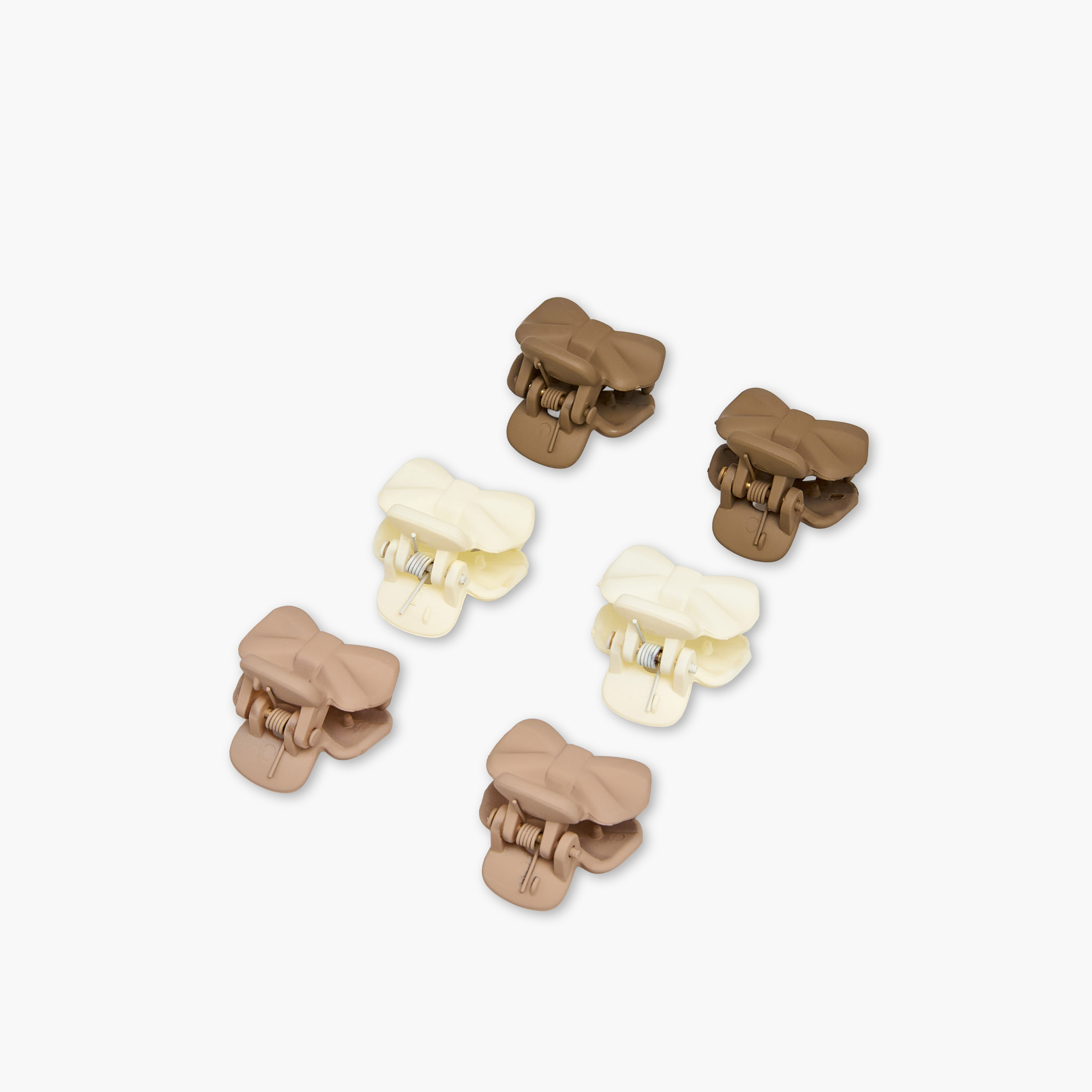 Pack of 6 Bow Hair Clamp with Matte Finish-women-hairaccessories-clamps-image-5