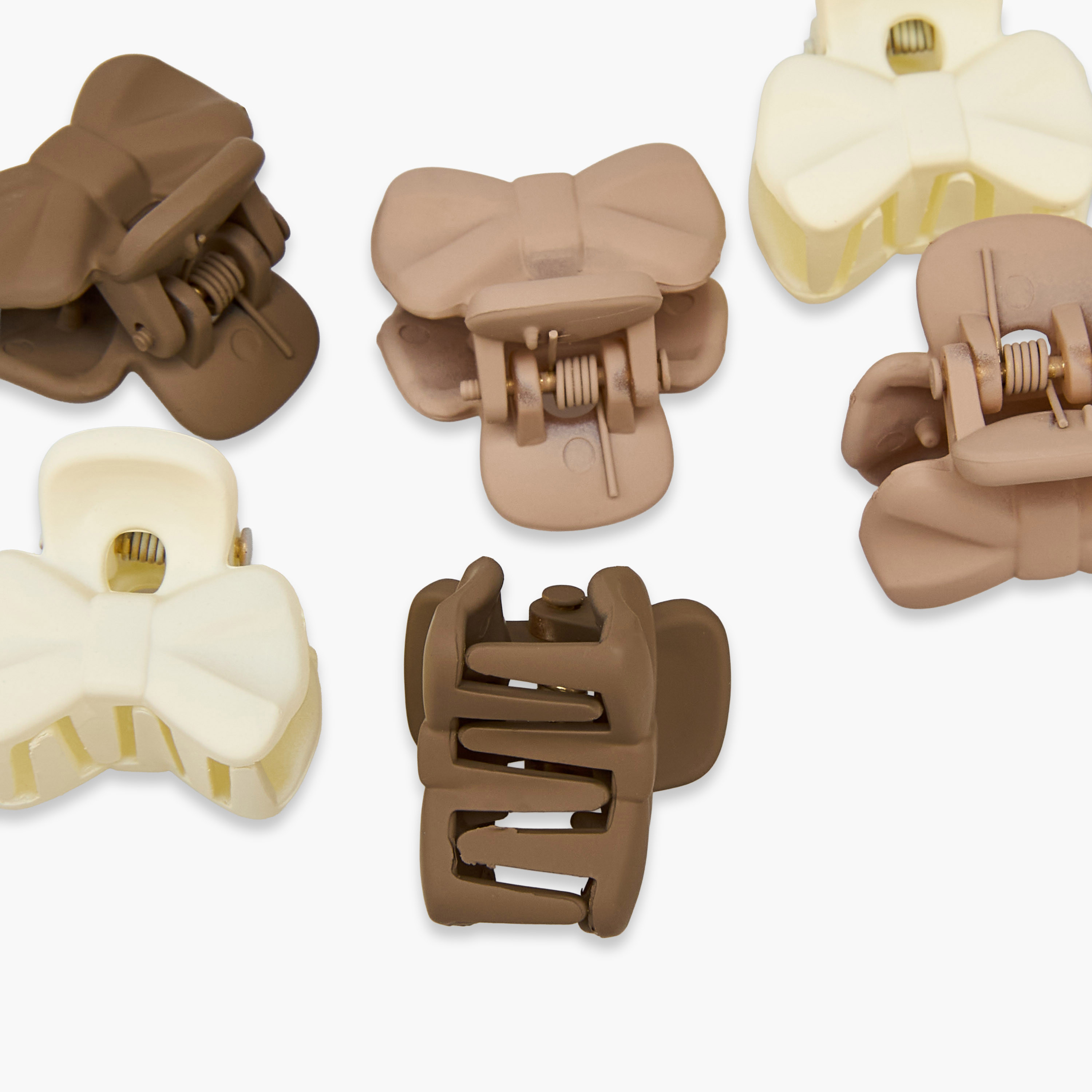 Pack of 6 Bow Hair Clamp with Matte Finish-women-hairaccessories-clamps-image-6