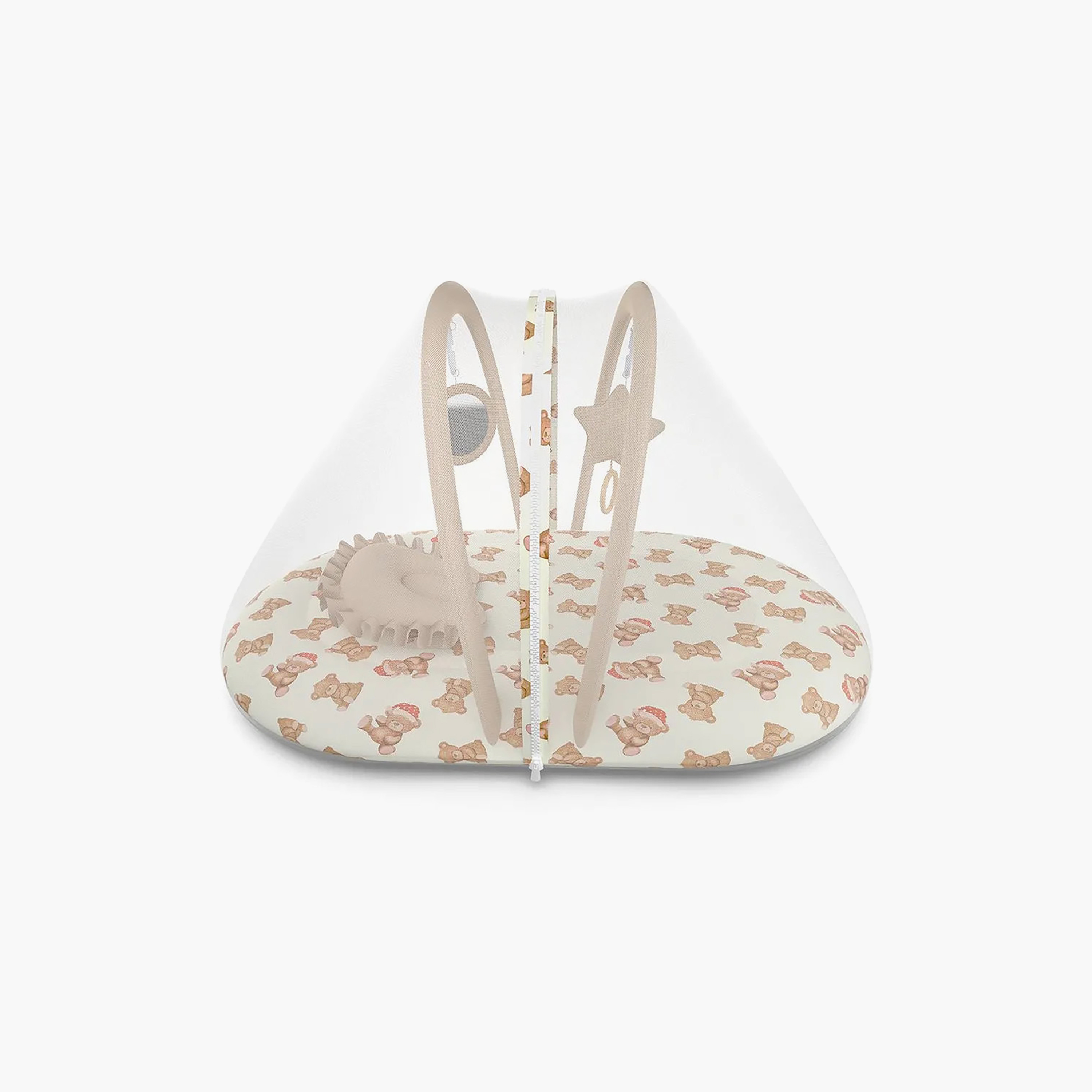 Fancy Fluff Mosquito Net Bed with Hanging Toys-baby-nursery-babybedding-image-2