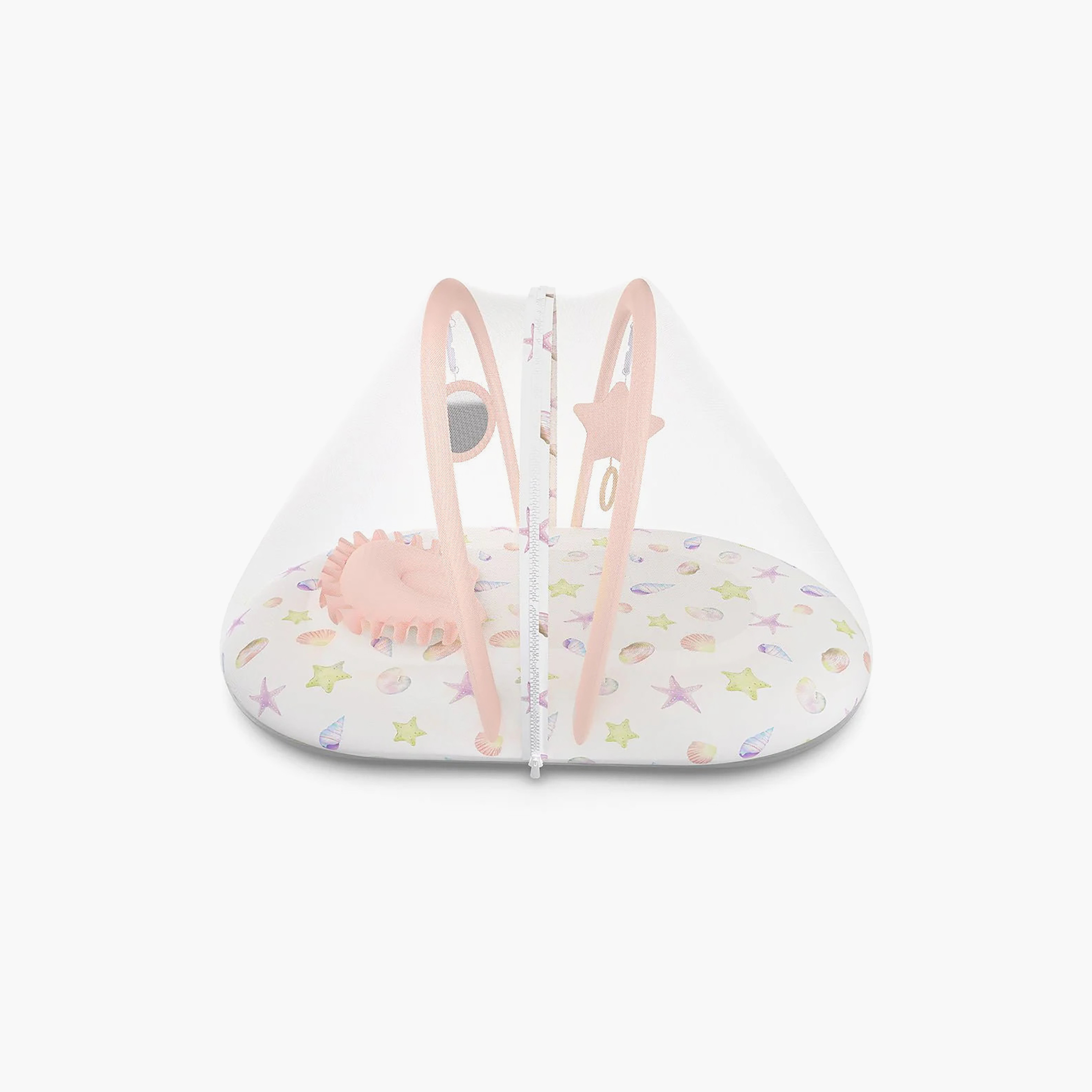 Fancy Fluff Mosquito Net Bed with Hanging Toys-baby-nursery-babybedding-image-3