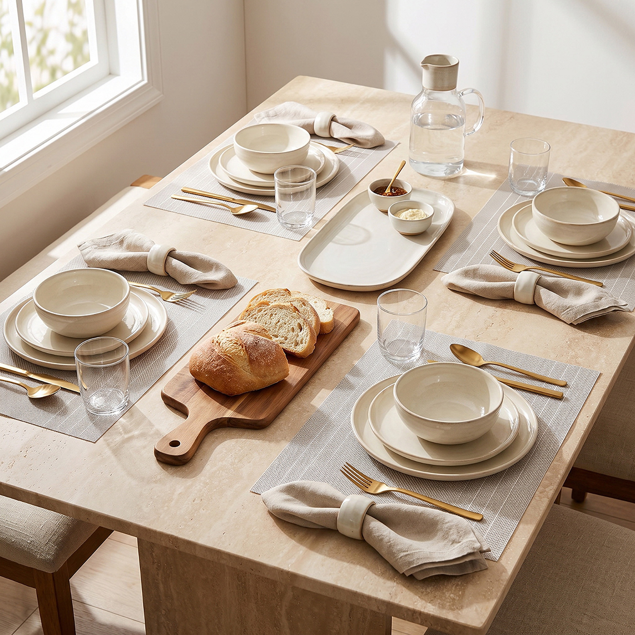 Textured 4-Piece Placemat Set - 30x45 cm-household-dining-tablelinen-placemats-image-4