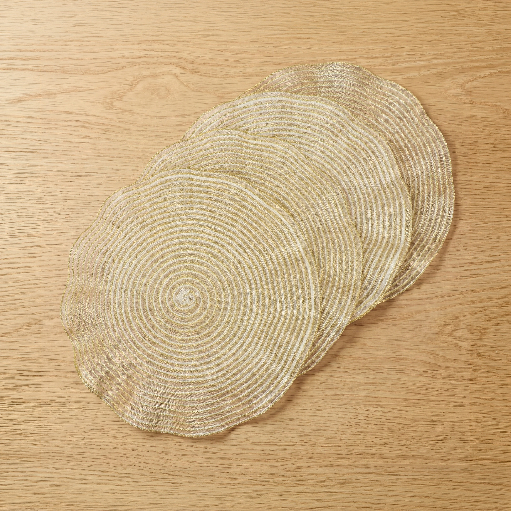 Wavy 4-Piece Textured Placemat Set - 38 cm-household-dining-tablelinen-placemats-image-2