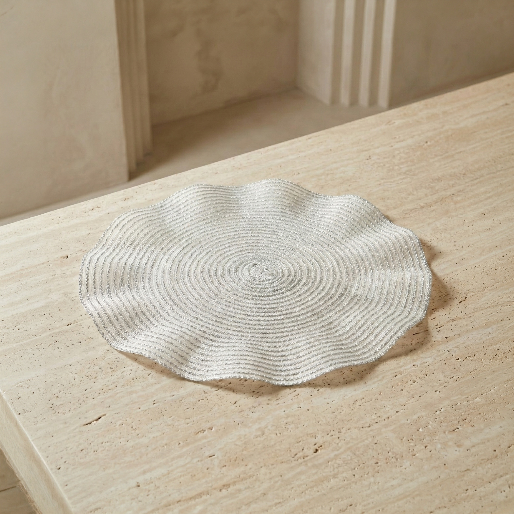 Wavy 4-Piece Textured Placemat Set - 38 cm-household-dining-tablelinen-placemats-image-1