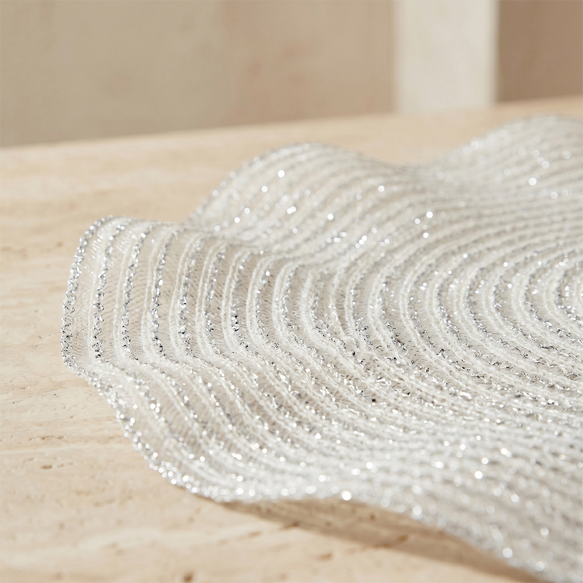 Wavy 4-Piece Textured Placemat Set - 38 cm-household-dining-tablelinen-placemats-image-3