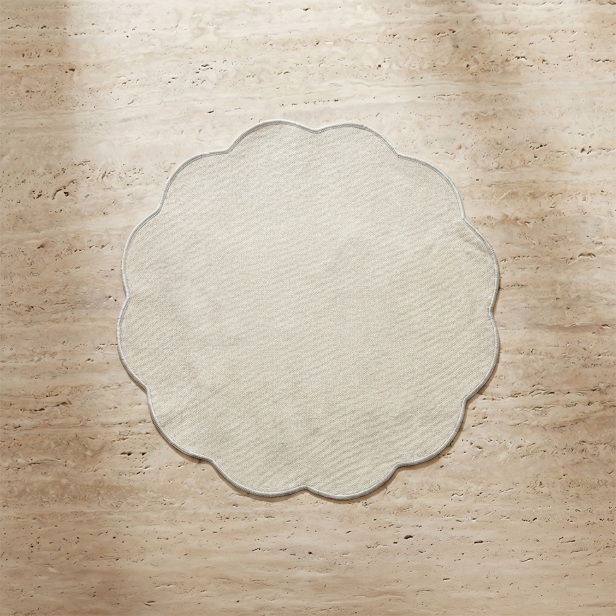 مفرش طاولة مموج بتطريز على الحواف - 38 سم-household-dining-tablelinen-placemats-image-1